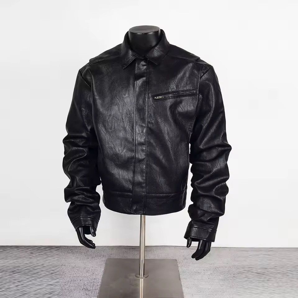 Punk Streetwear Leather Casual Solid Motorcycle Jacket