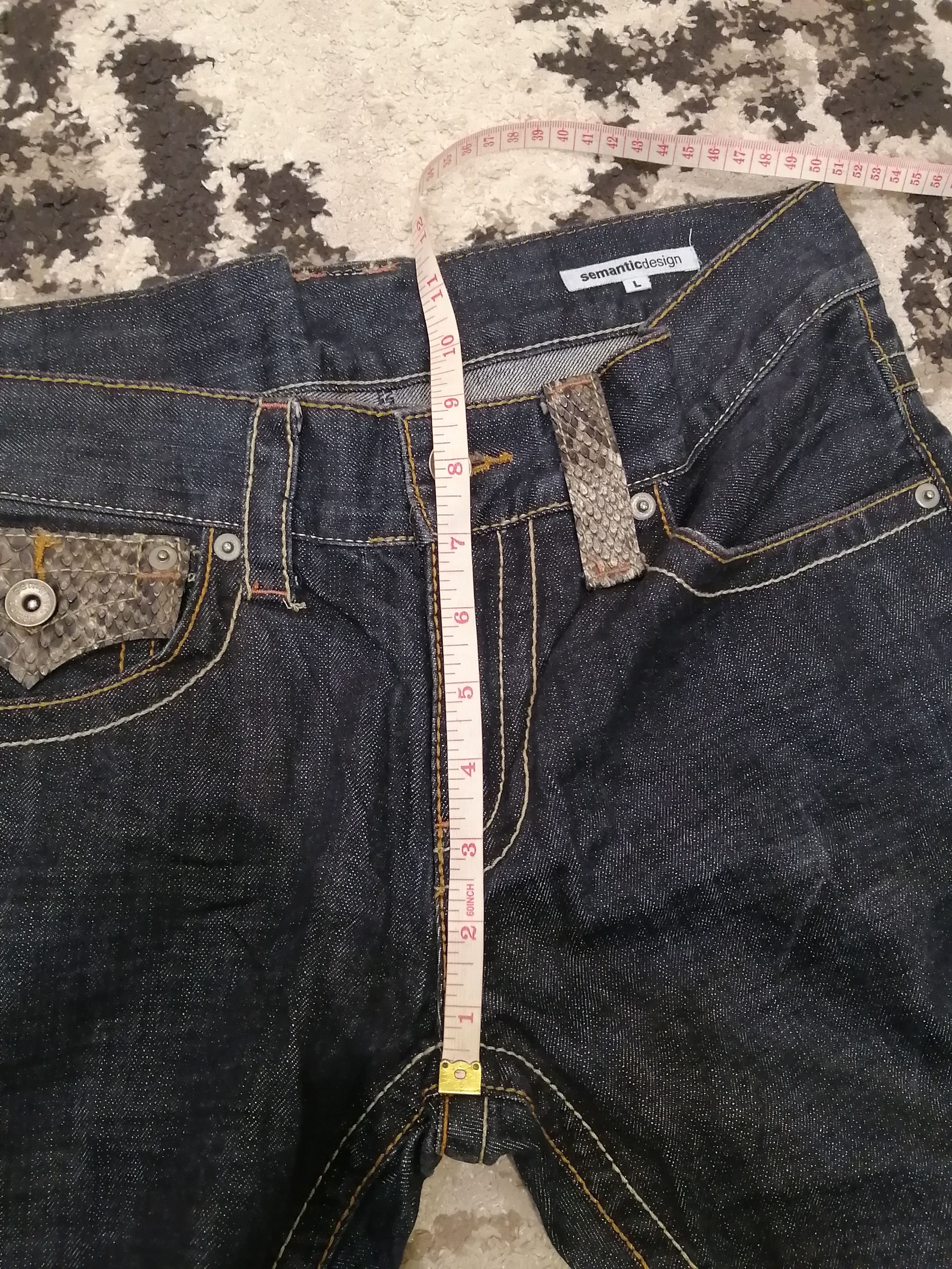 semanticdesign Japanese Semantic Design Snake Design Flared Jeans Size US 35 - 19 Thumbnail