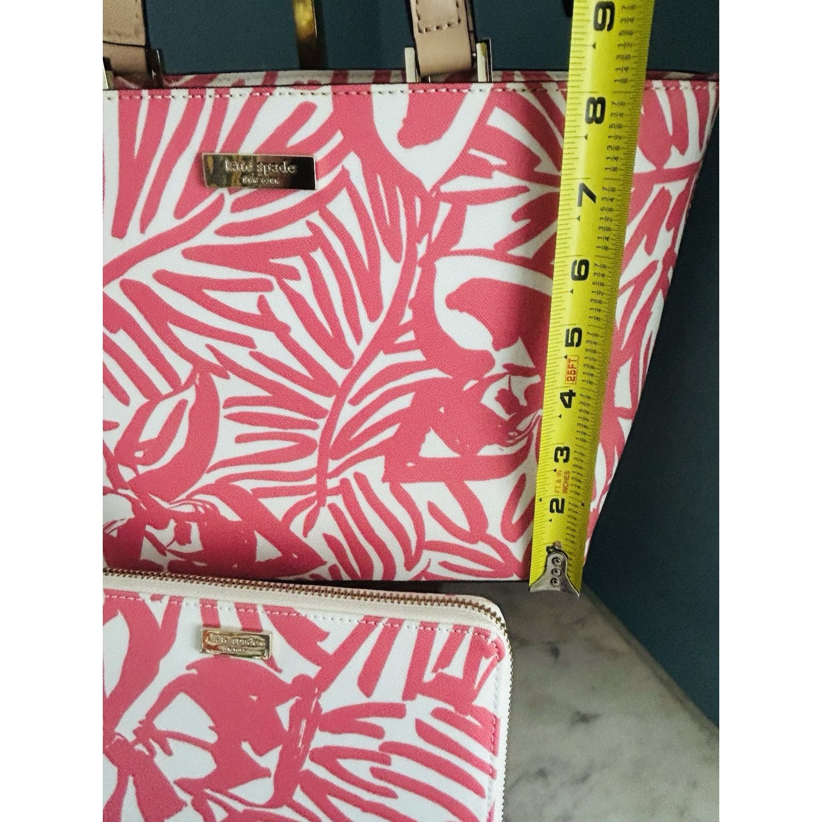 Kate Spade Kate Spade Jules Grant Street Juno Satchel Wallet Palms Pink Size ONE SIZE - 14 Thumbnail