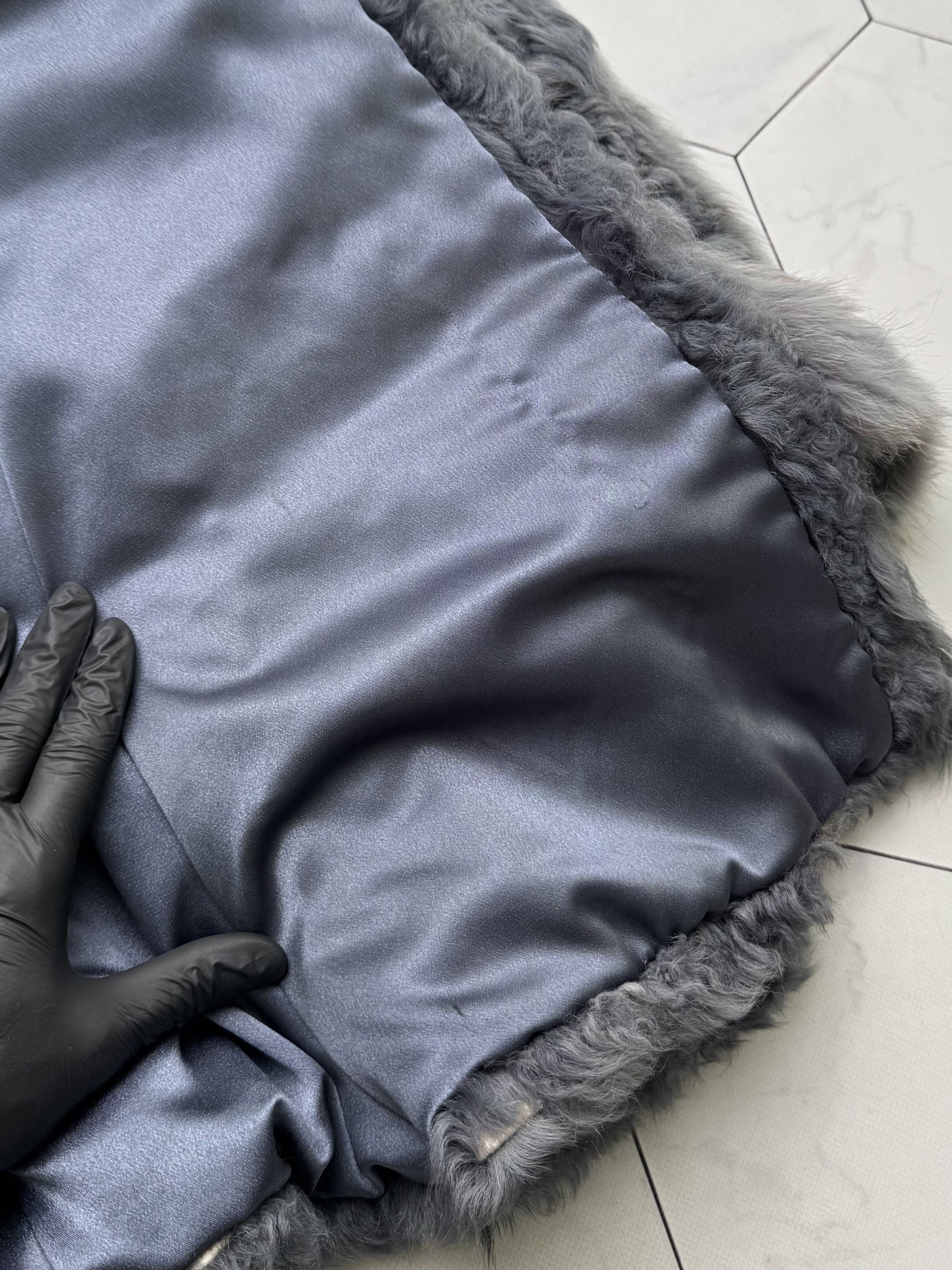 Vintage Vintage Blue Gray Real Fur Luxury Winter Statement Coat Size M / US 6-8 / IT 42-44 - 15 Thumbnail