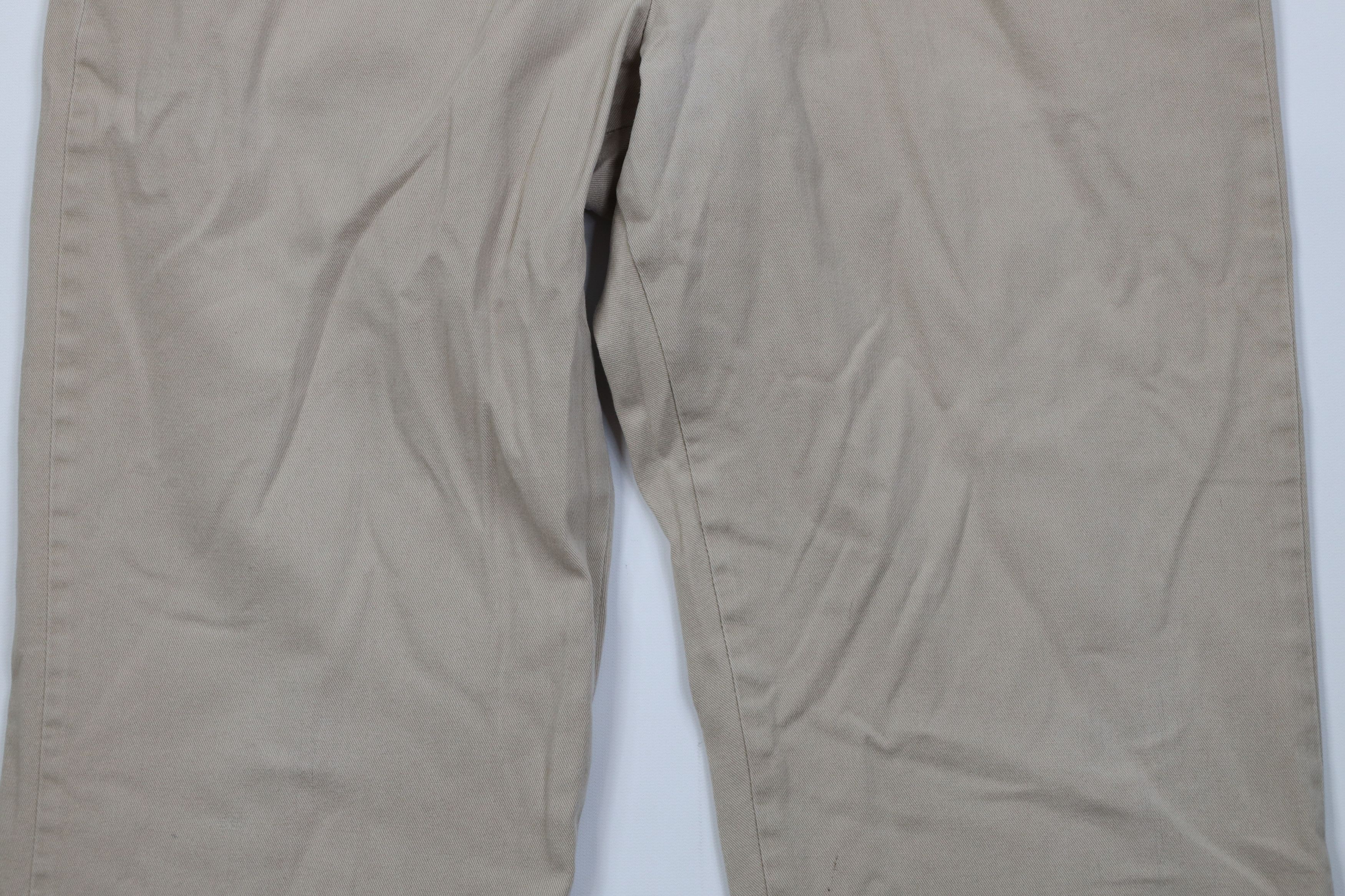 Vintage Vintage 70s Streetwear Wide Leg Chino Pants Beige Cotton USA Size US 34 / EU 50 - 3 Thumbnail