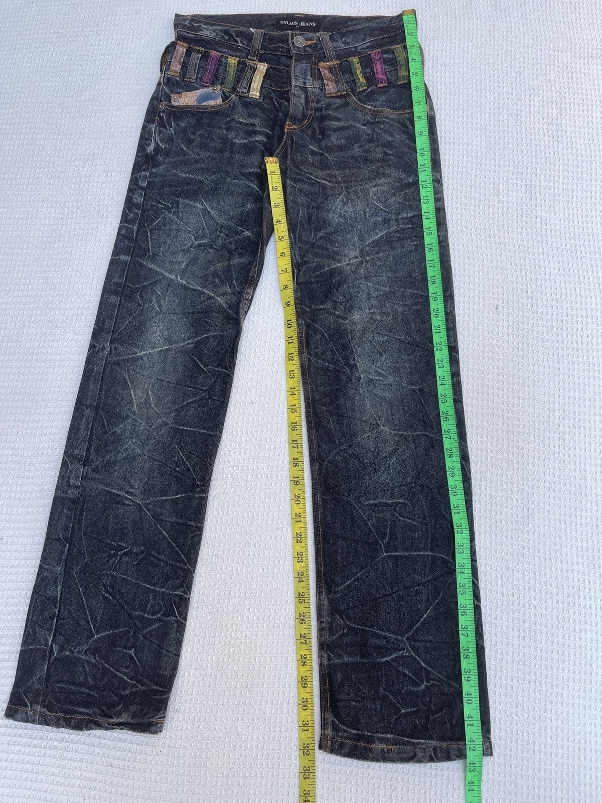Hysteric Glamour Last Drop🔥Rare🔥NYLAUS Double Waist Japanese Style Jeans Size US 31 - 10 Thumbnail