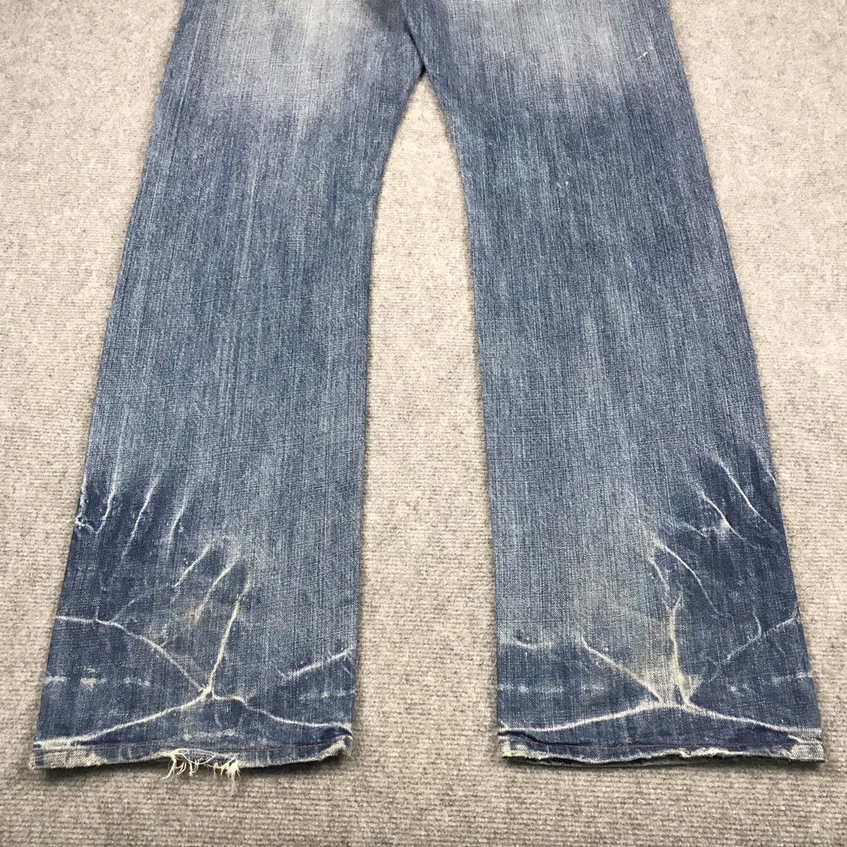 Japanese Brand BACK NUMBER JAPANESE DISTRESSED ART DENIM PANTS 142 Size US 34 / EU 50 - 9 Thumbnail