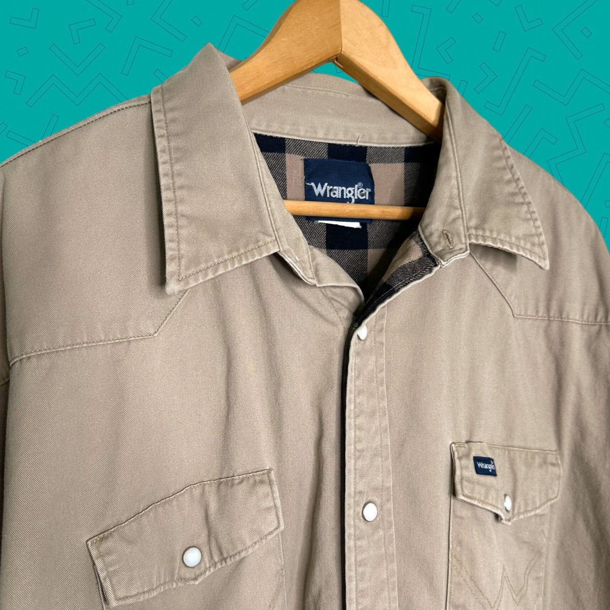 Wrangler Wrangler Flannel Lined Pearl Snap Button Jacket Size US XXL / EU 58 / 5 - 1 Thumbnail