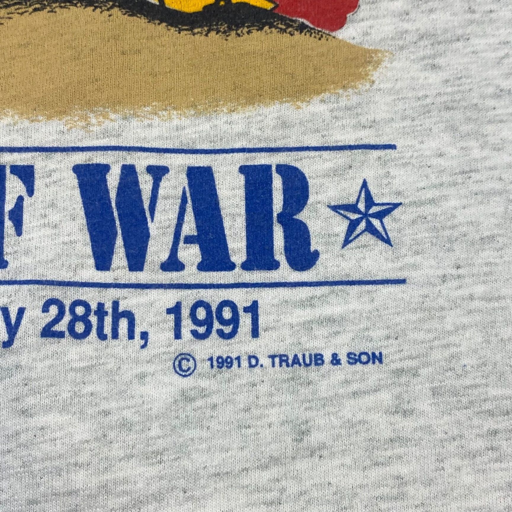 Vintage VINTAGE The Gulf War Shirt Mens XL Gray Graphic Tee Victory 1991 90s Shield Shirt Size US XL / EU 56 / 4 - 3 Thumbnail