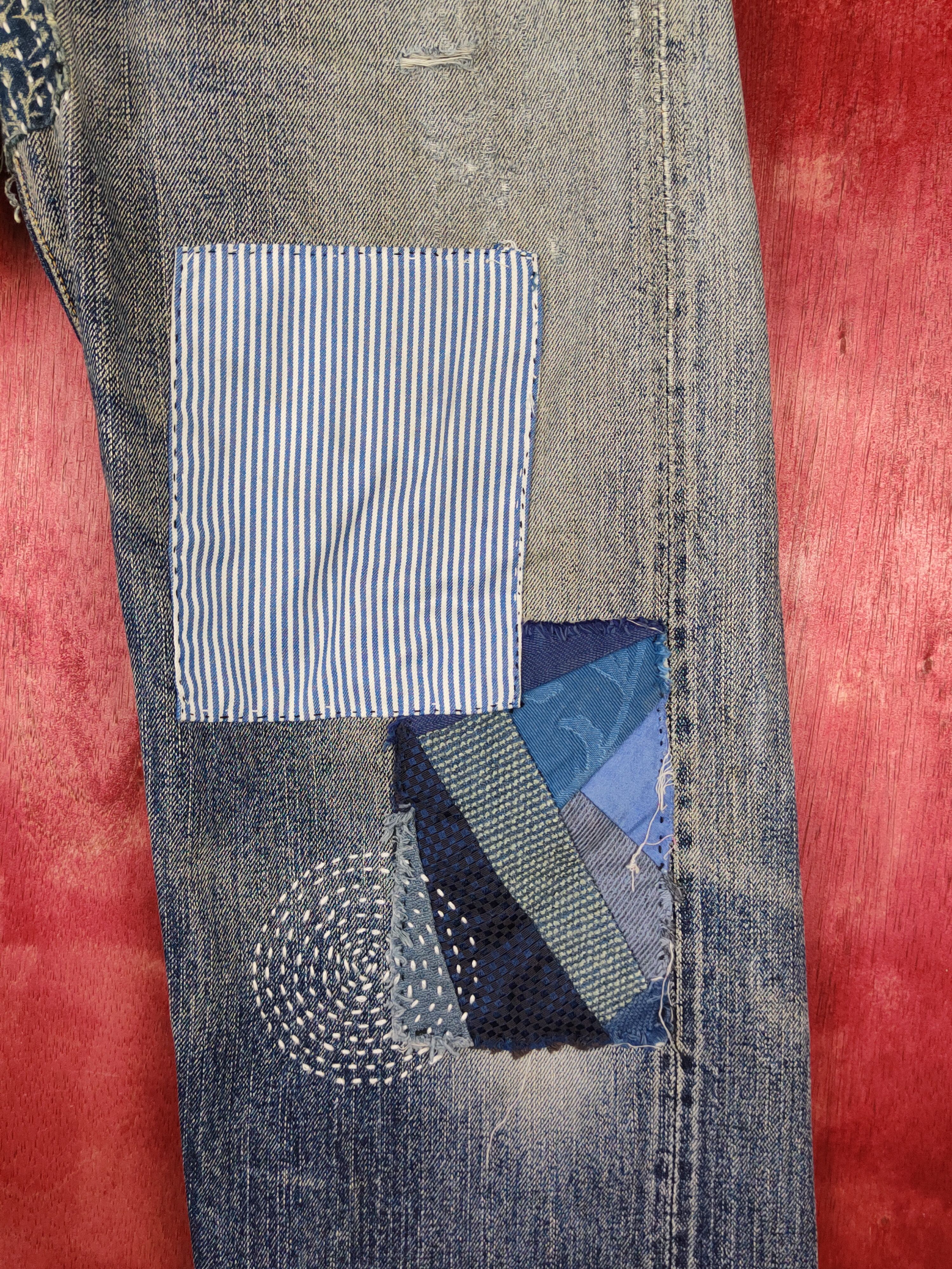 The Flat Head FlatHead C.T.F.H patchwork Selvedge sashiko denim #S1349DL Size US 32 / EU 48 - 7 Thumbnail