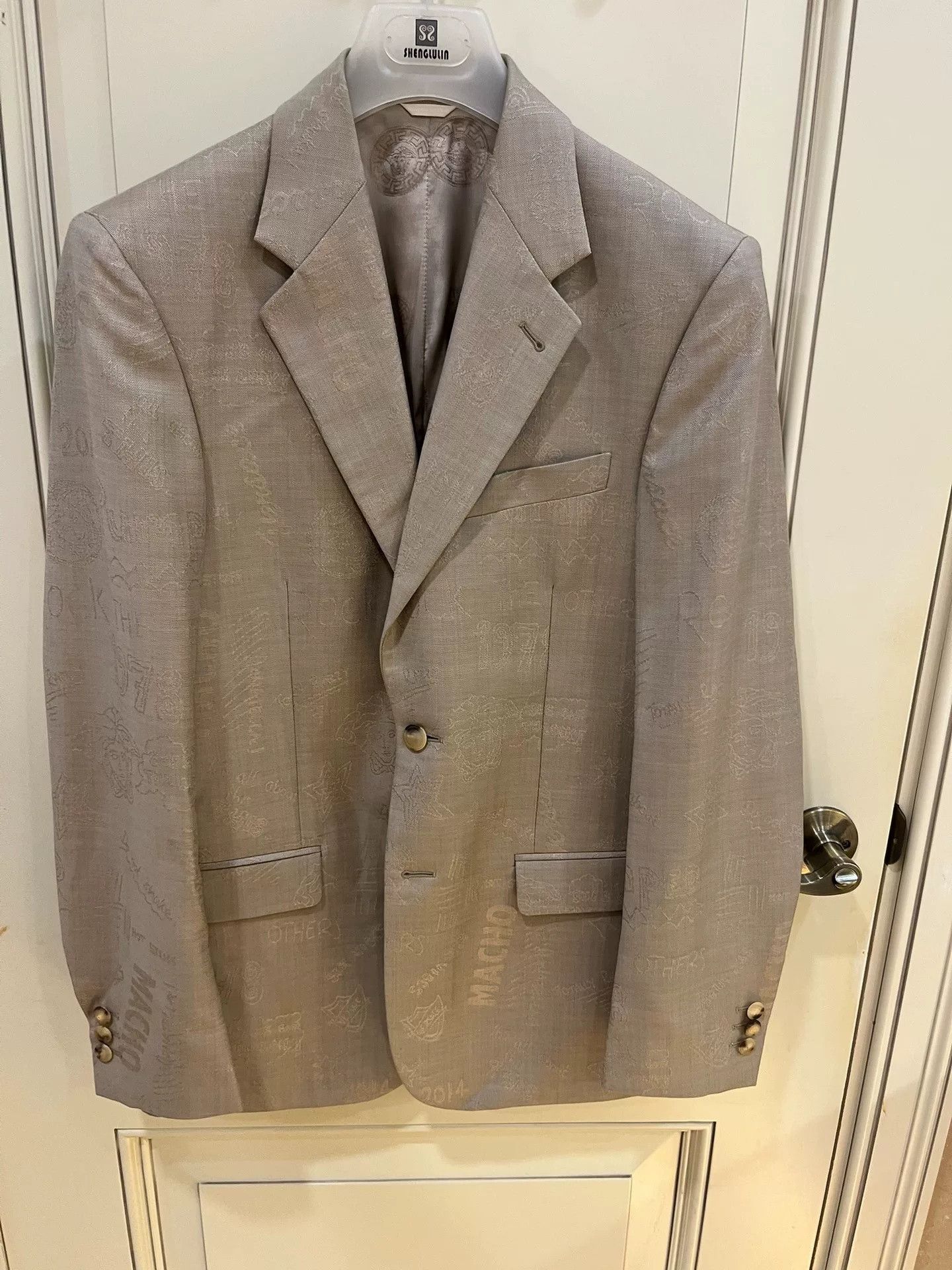Versace Versace Beige Slim Fit Suit 46 Size US S / EU 44-46 / 1 - 2 Thumbnail