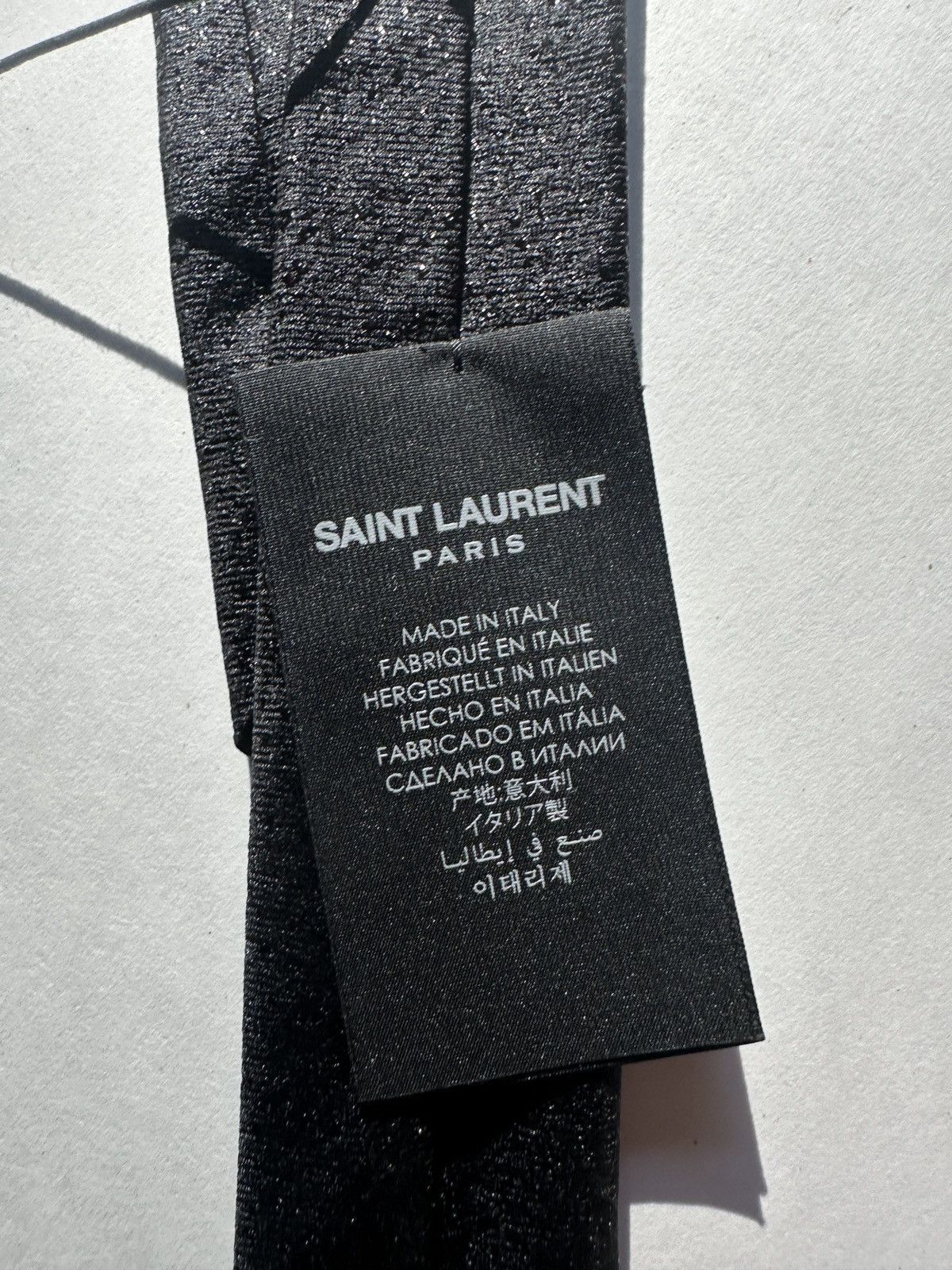 Saint Laurent Paris Glittering Tie in Silk and Lurex Size ONE SIZE - 4 Thumbnail