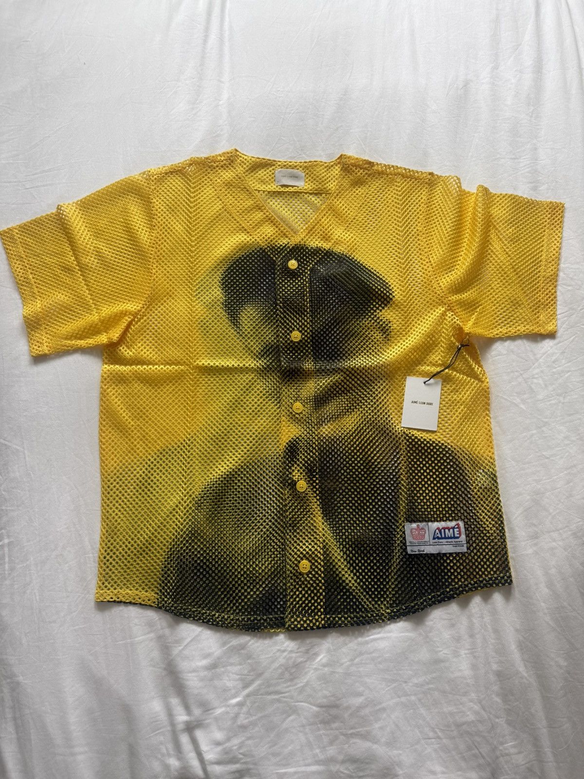 Aime Leon Dore ALD The Genesis Mesh Baseball Jersey Dandelion Nas 