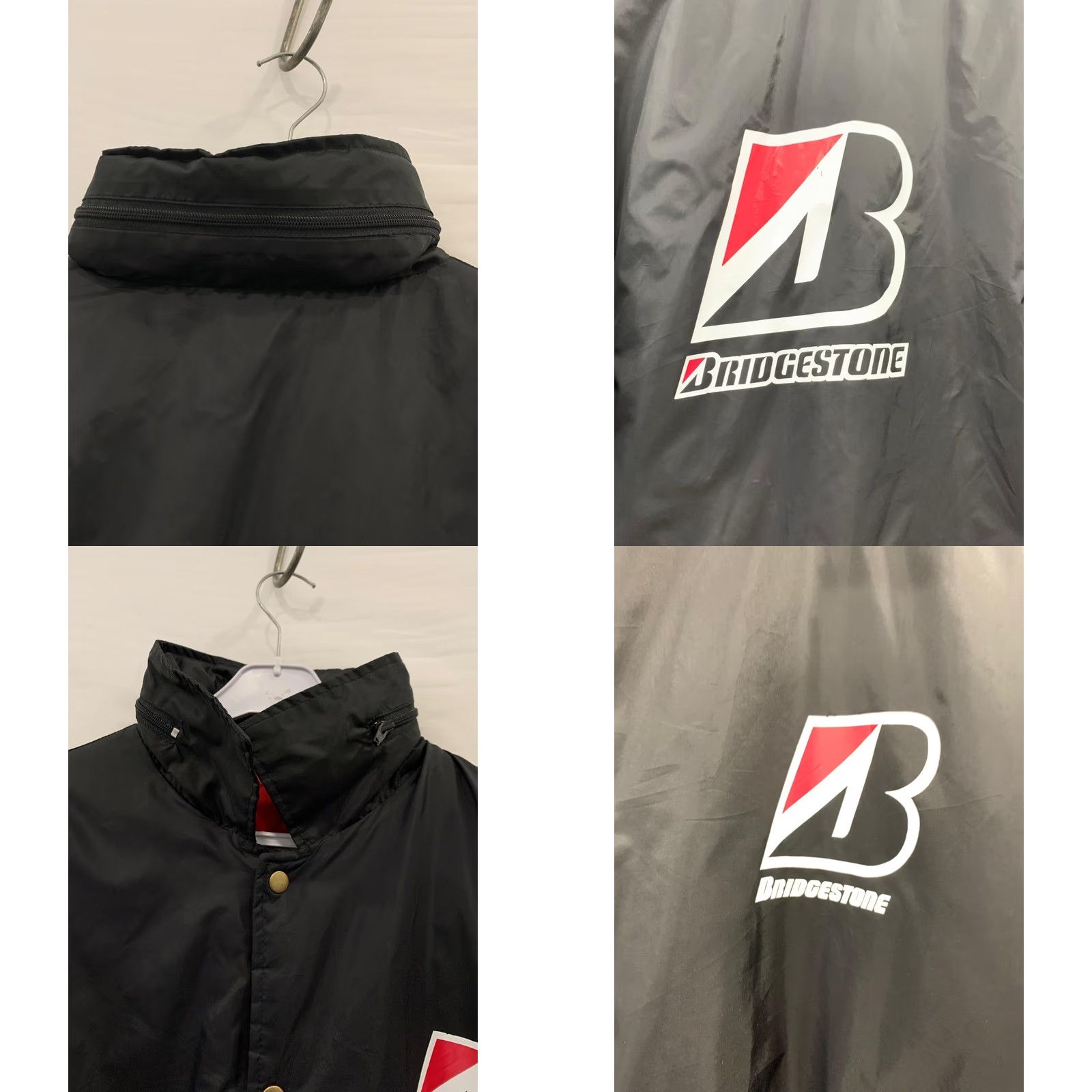 Vintage VINTAGE Bridgestone Racing Jacket Black Red Quilted Lined L Unisex Adults XS? No Size US L / EU 52-54 / 3 - 9 Thumbnail