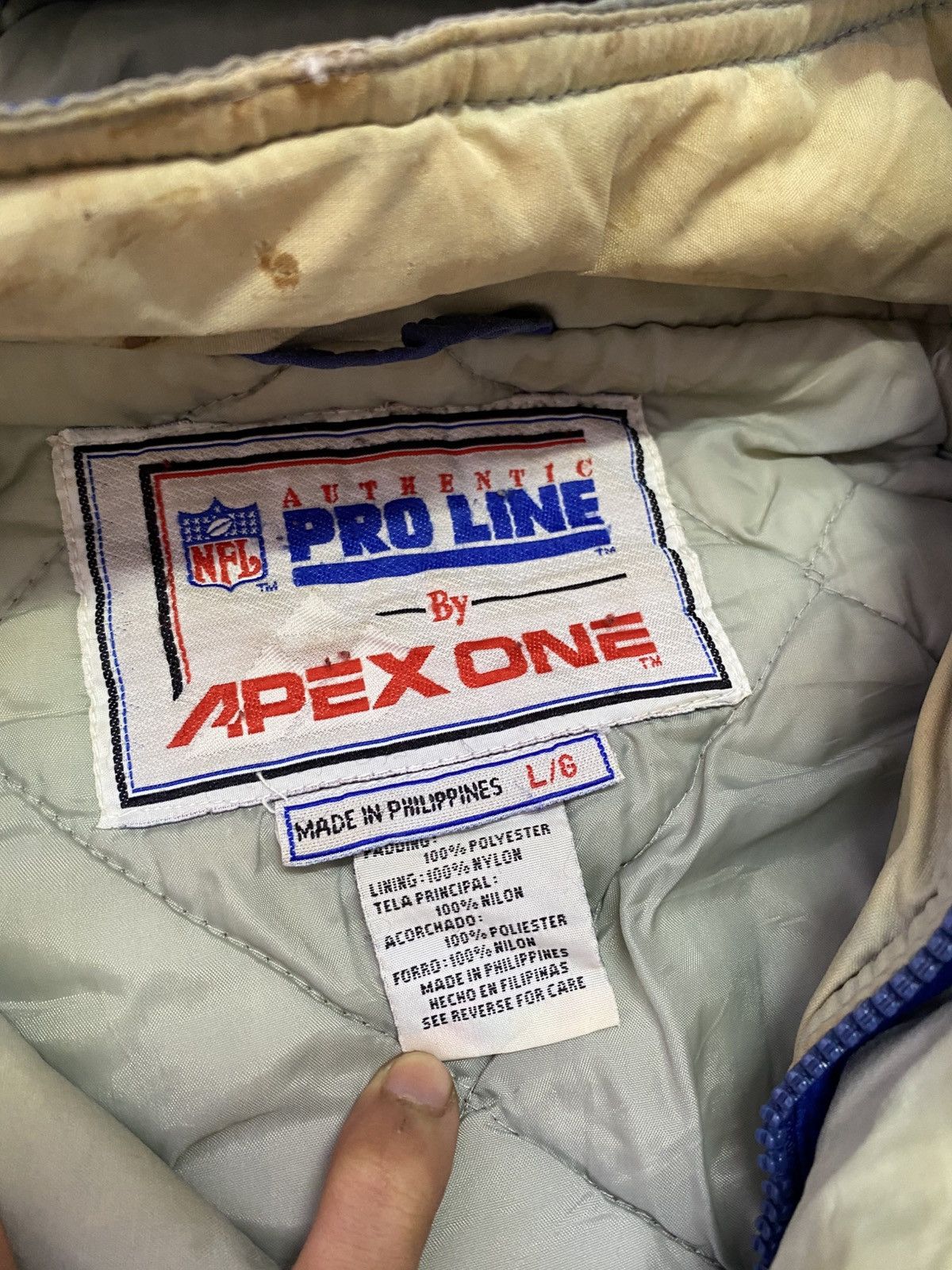 Apex One × Pro Line 🔥Dallas Cowboys APEX ONE Pro Line Jacket Men's Blue Hooded Size US L / EU 52-54 / 3 - 3 Thumbnail