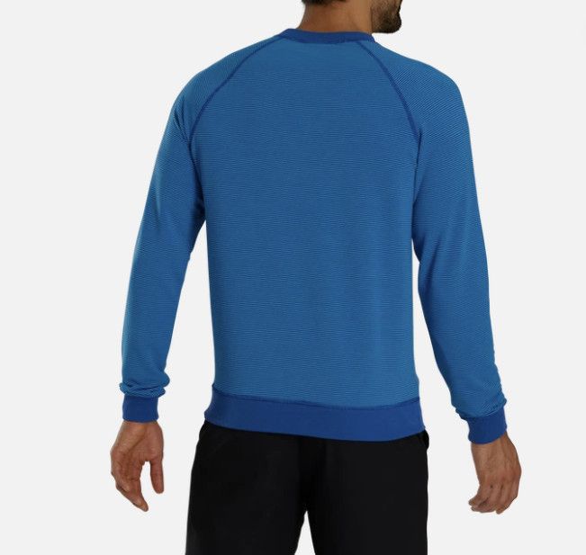 Footjoy Footjoy French Terry Stripe Sweater Deep Blue Ocean ( S ) Size US S / EU 44-46 / 1 - 2 Thumbnail