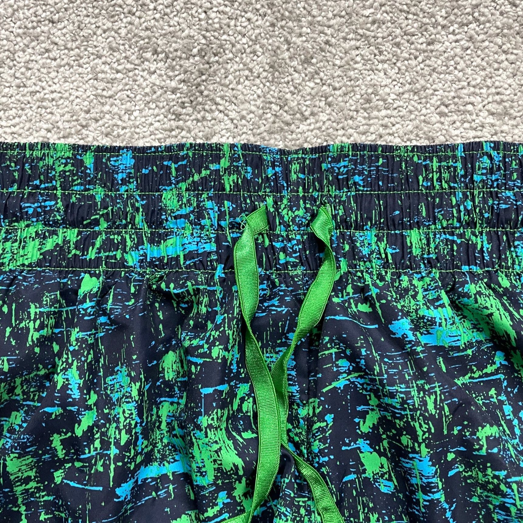 Champion Champion Active Shorts Womens L Green Blue Elastic Waist Pockets 30x3 Shorx? Size 36" / US 14 / IT 50 - 3 Thumbnail
