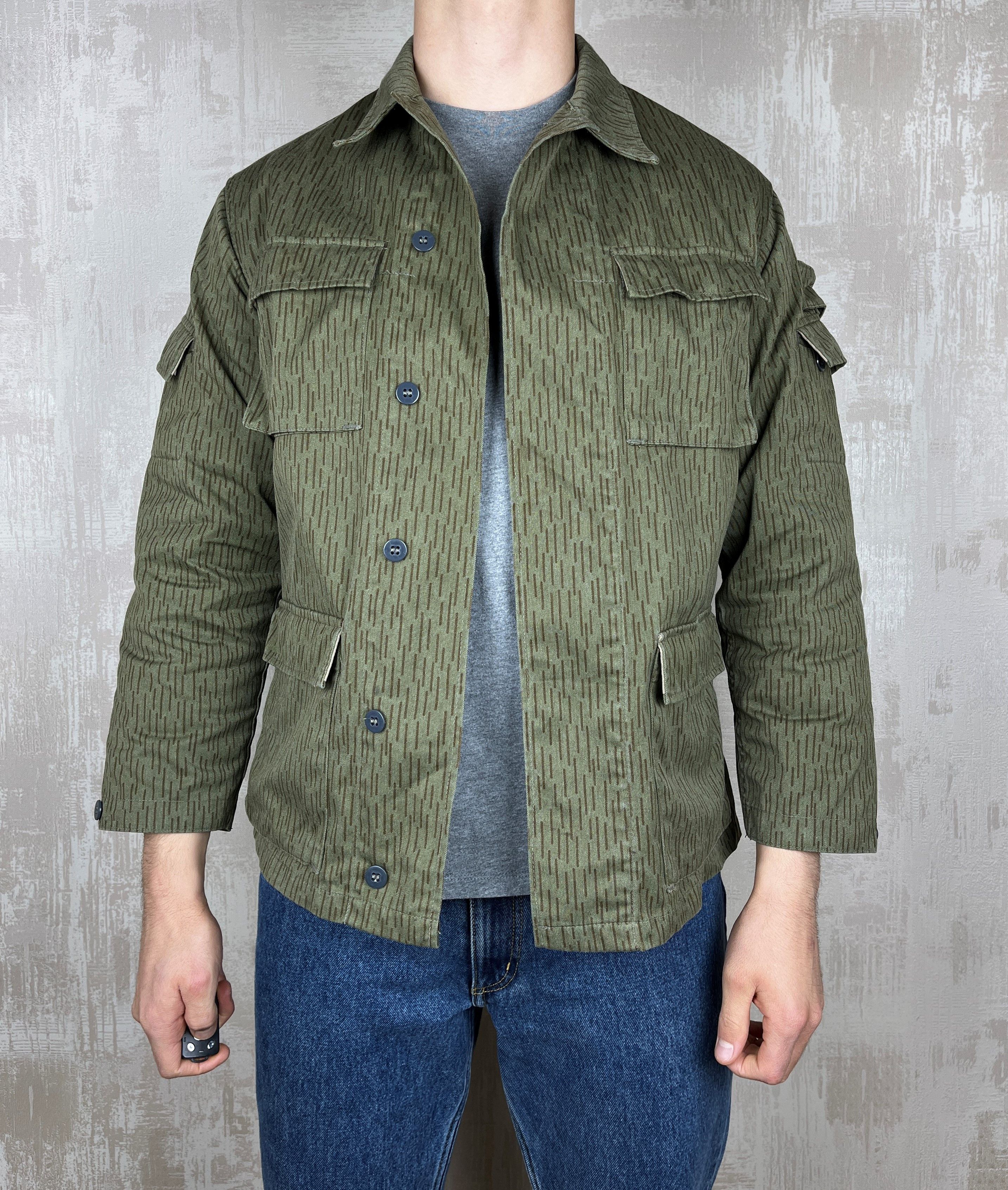 Vintage Vintage Military Army Field Jacket Dash Line Camouflage Size US S / EU 44-46 / 1 - 4 Thumbnail
