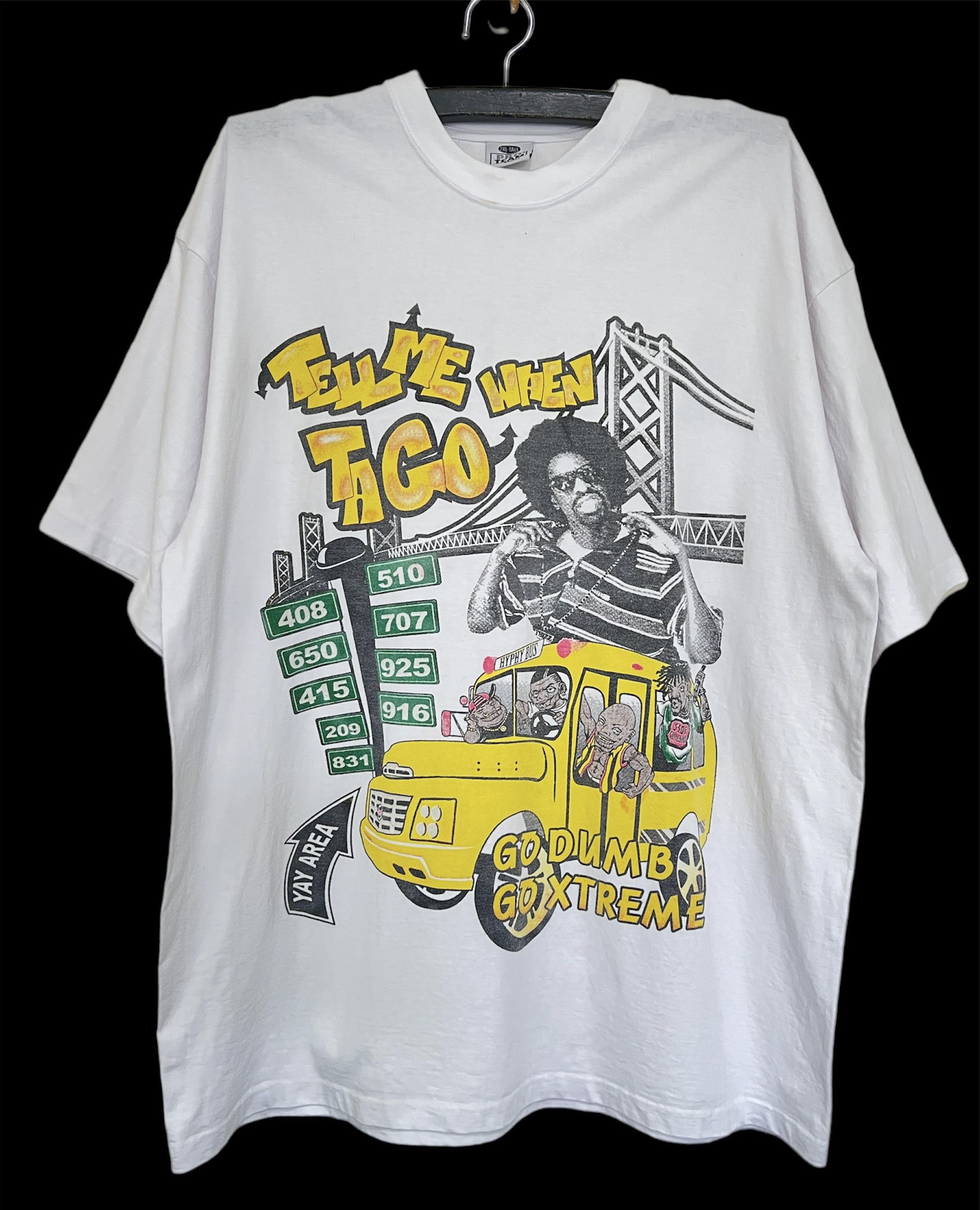 Rap Tees × Vintage Vintage Mac Dre Yellow Bus Tee THIZZ go dumb go xtreme Size US XXL / EU 58 / 5 - 1 Thumbnail