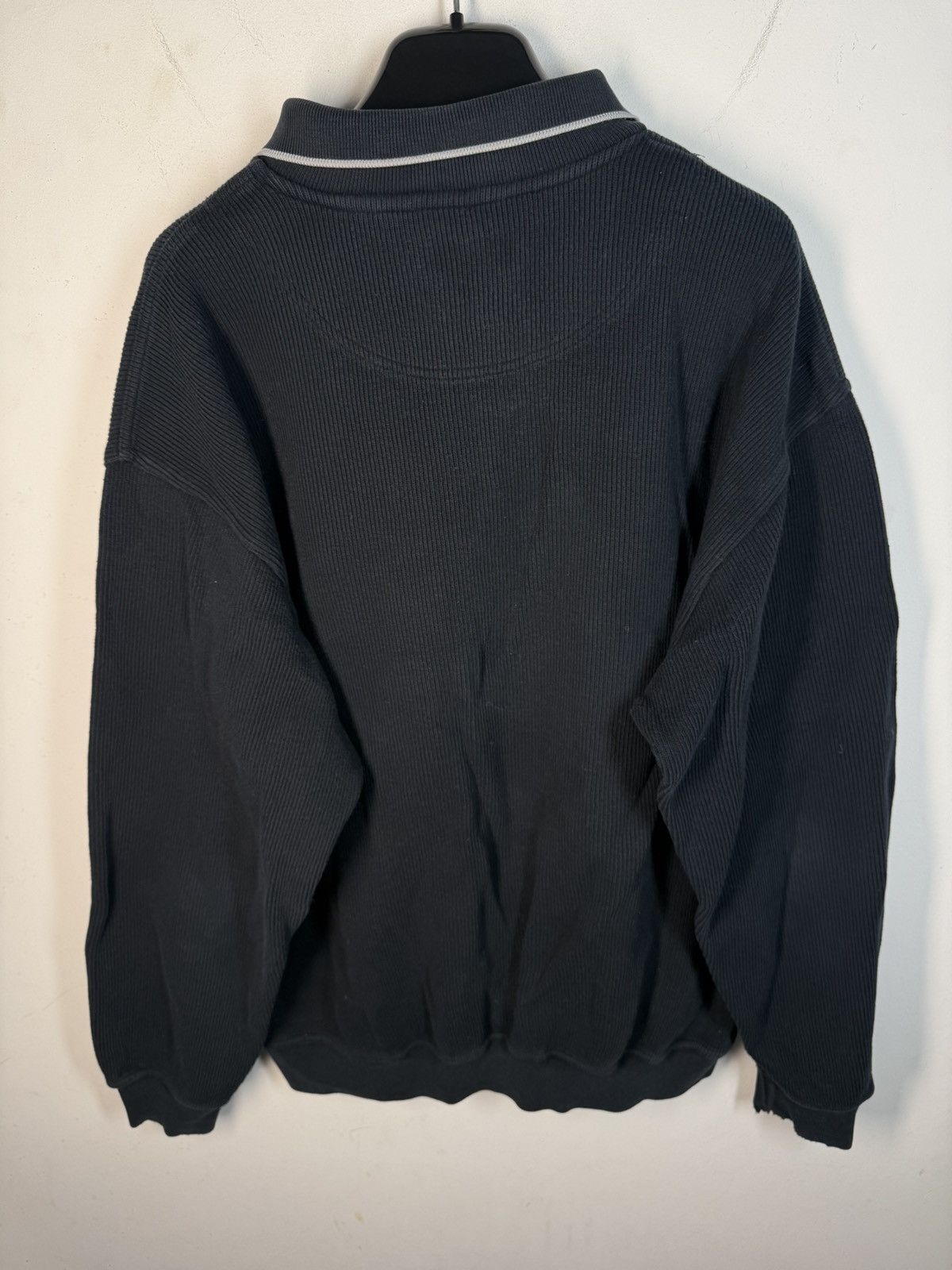 Yves Saint Laurent 90s YSL Sweatshirt 1/4 Quarter Zip Black Vintage Sweater Size US XL / EU 56 / 4 - 9 Thumbnail