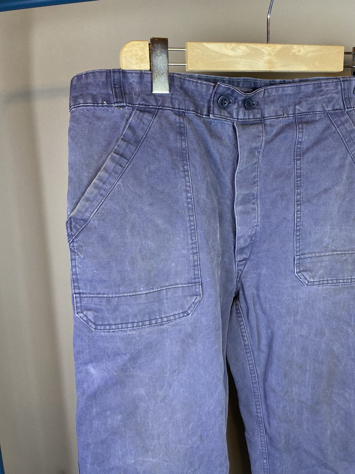 Le Laboureur × Vintage Vintage Faded Workwear Pants in Washed Indigo Purple Size US 40 / EU 56 - 2 Thumbnail