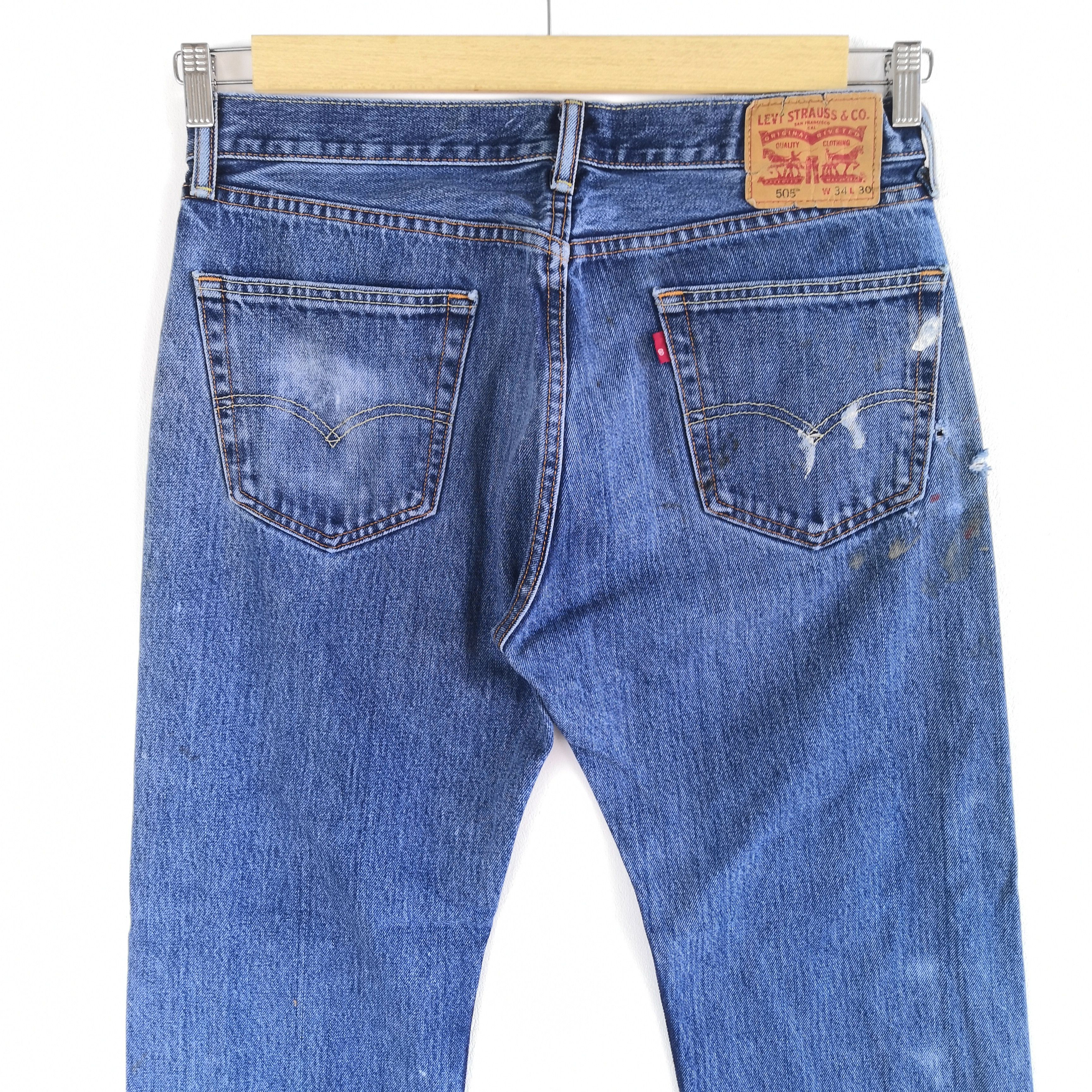 Levi's Vintage Levis 551 Distressed Jeans Levi's Stonewash Denim Size US 34 / EU 50 - 4 Thumbnail