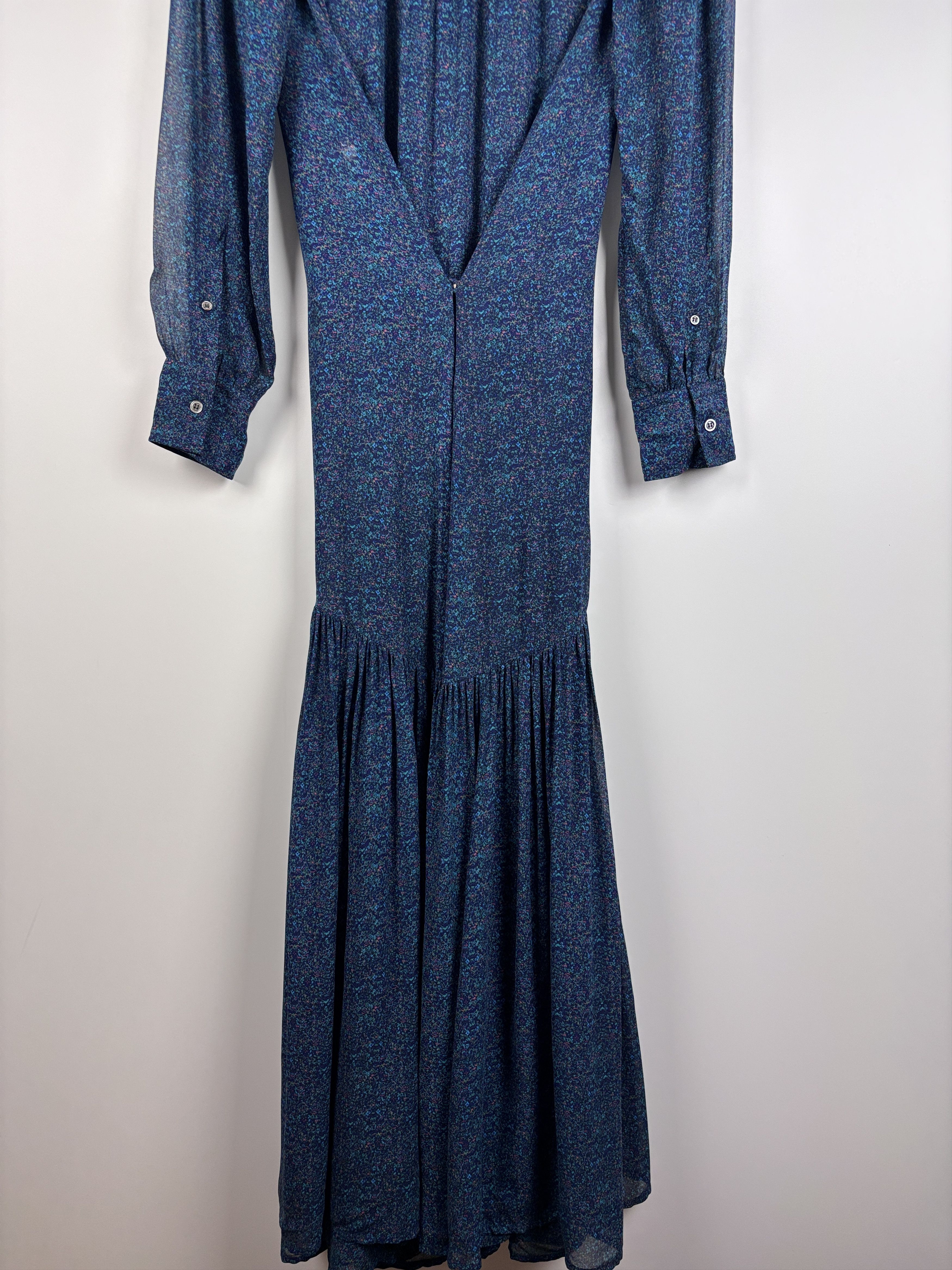 Isabel Marant × Isabel Marant Etoile Isabel Marant Etoile Long Sleeve Floral Maxi Dress Blue 38 Size XS / US 0-2 / IT 36-38 - 4 Thumbnail