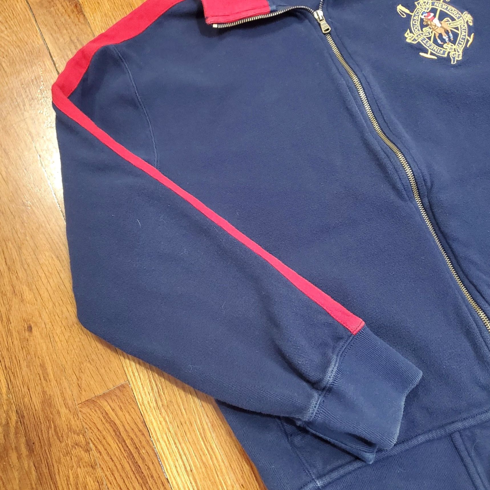 Polo Ralph Lauren Polo Ralph Lauren Track Jacket Mens XL Blue Red Full Zip Embroidered Crest Logo Size US XL / EU 56 / 4 - 2 Thumbnail