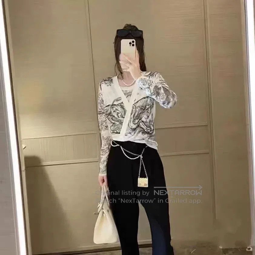 Dior Dior Ink Painting Knit Cardigan. Size XXS / US 00 / IT 34 - 1 Thumbnail
