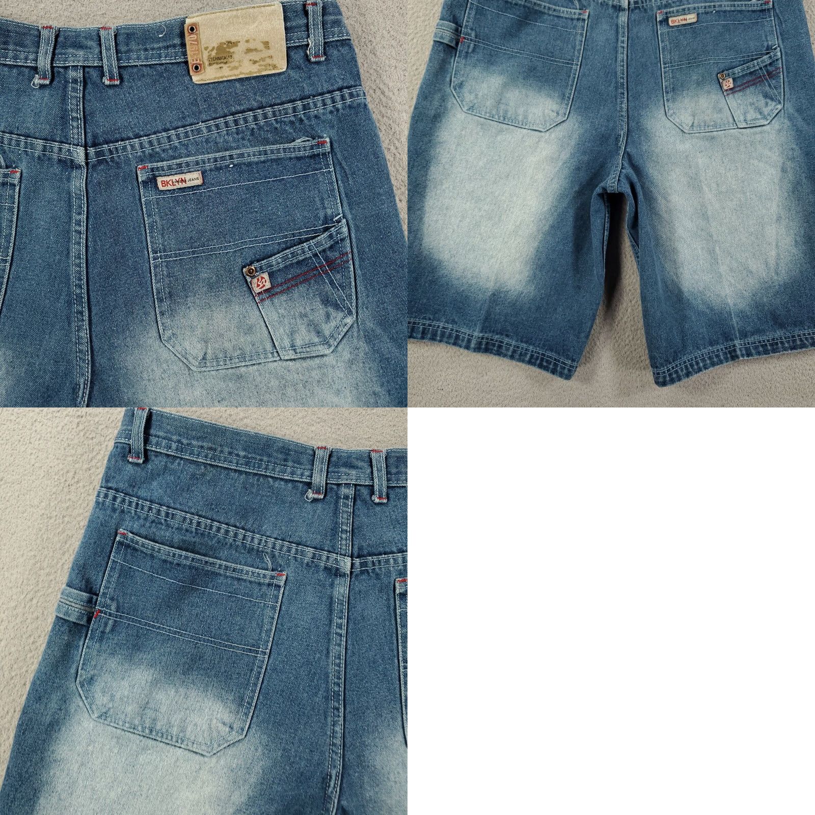 Denime Mens Denim Short 36 Jorts Hip Hop Grunge Relaxed Fit 36x13 Blue Denim Casual 90s Mens Bermuda Shorts Regular 5-Pocket Size US 36 / EU 52 - 8 Thumbnail
