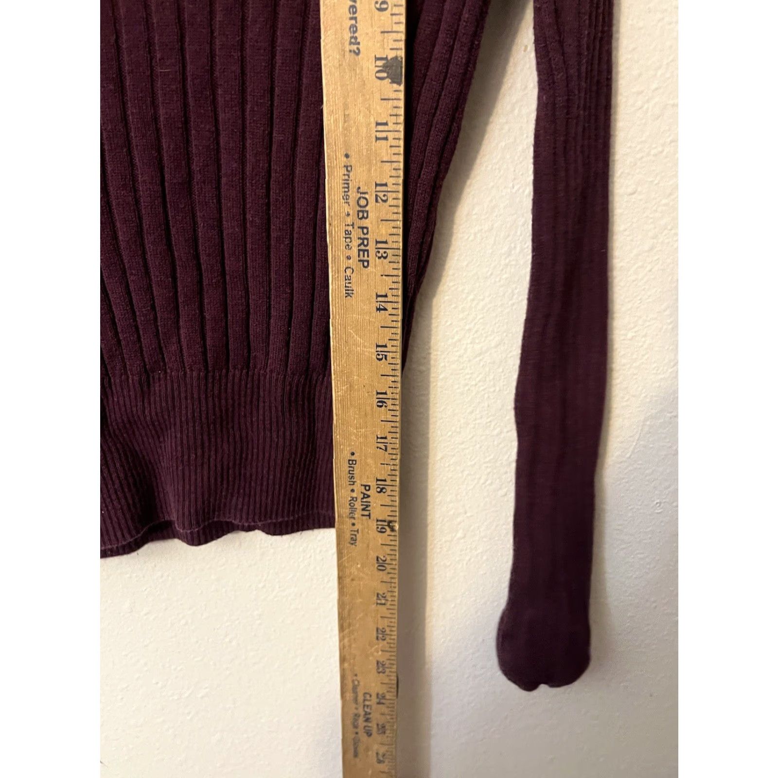 Aeropostale VINTAGE Aeropostale Turtleneck Sweater Ladies Juniors SZ M Maroon Knit Ribbed Top Size M / US 6-8 / IT 42-44 - 4 Thumbnail