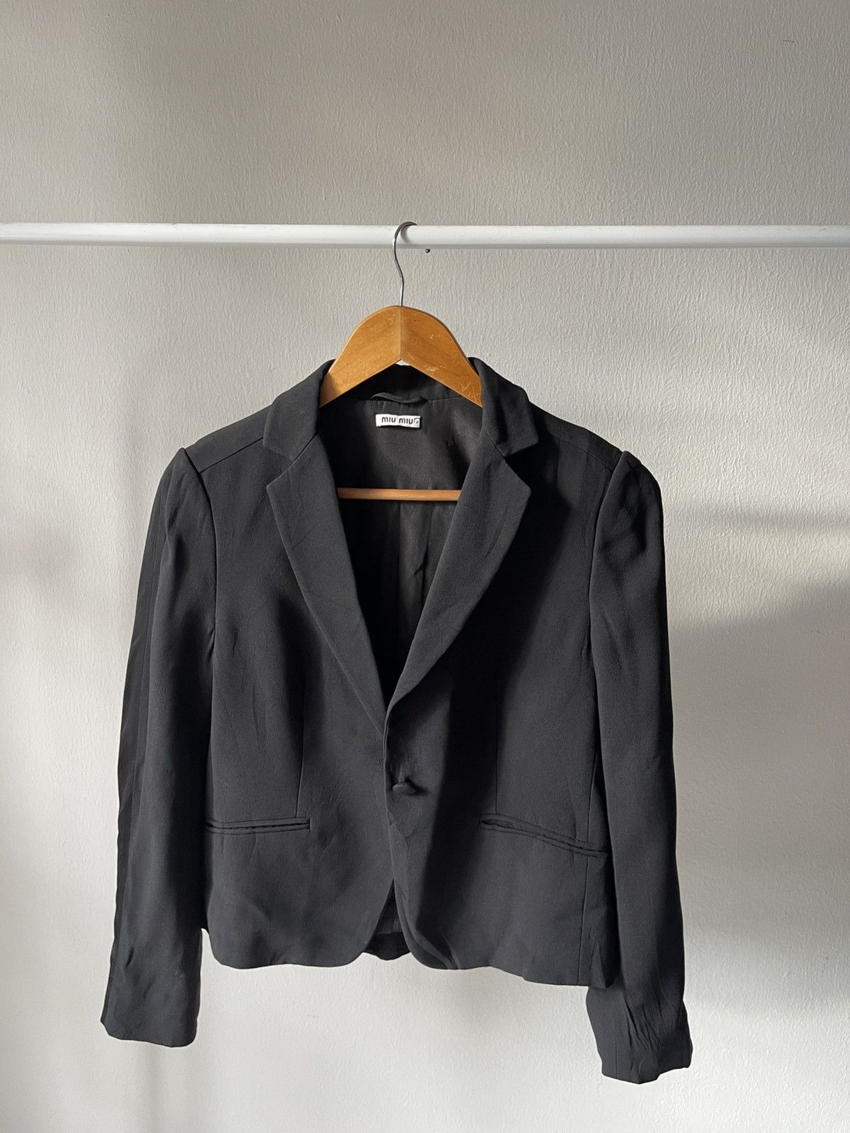 Miu Miu 2000s Miu Miu One Button Blazer A1 Size S / US 4 / IT 40 - 5 Thumbnail