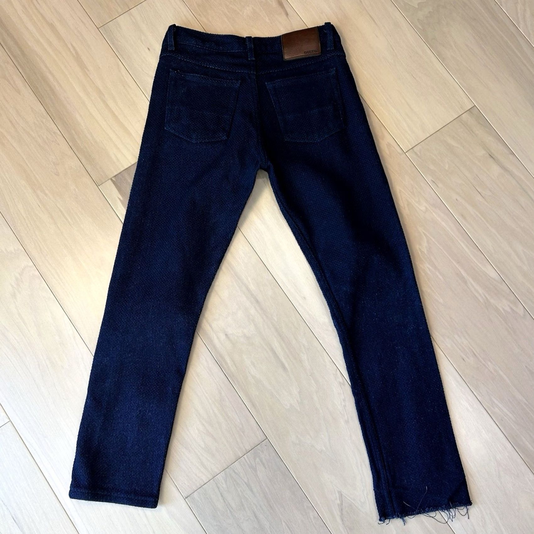 Gustin Gustin #341 Indigo Monster Sashiko 5 Pocket Pants Men 29 Blue Cotton Jean Style Straight Regular 5-Pocket Logo Button Vintage No N/A Size US 29 - 3 Thumbnail