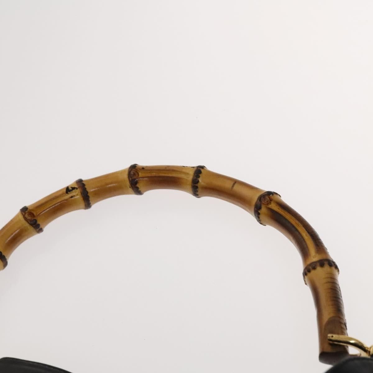 Gucci GUCCI Bamboo Hand Bag Leather Black Gold 001 2058 1577 0 Size ONE SIZE - 8 Thumbnail