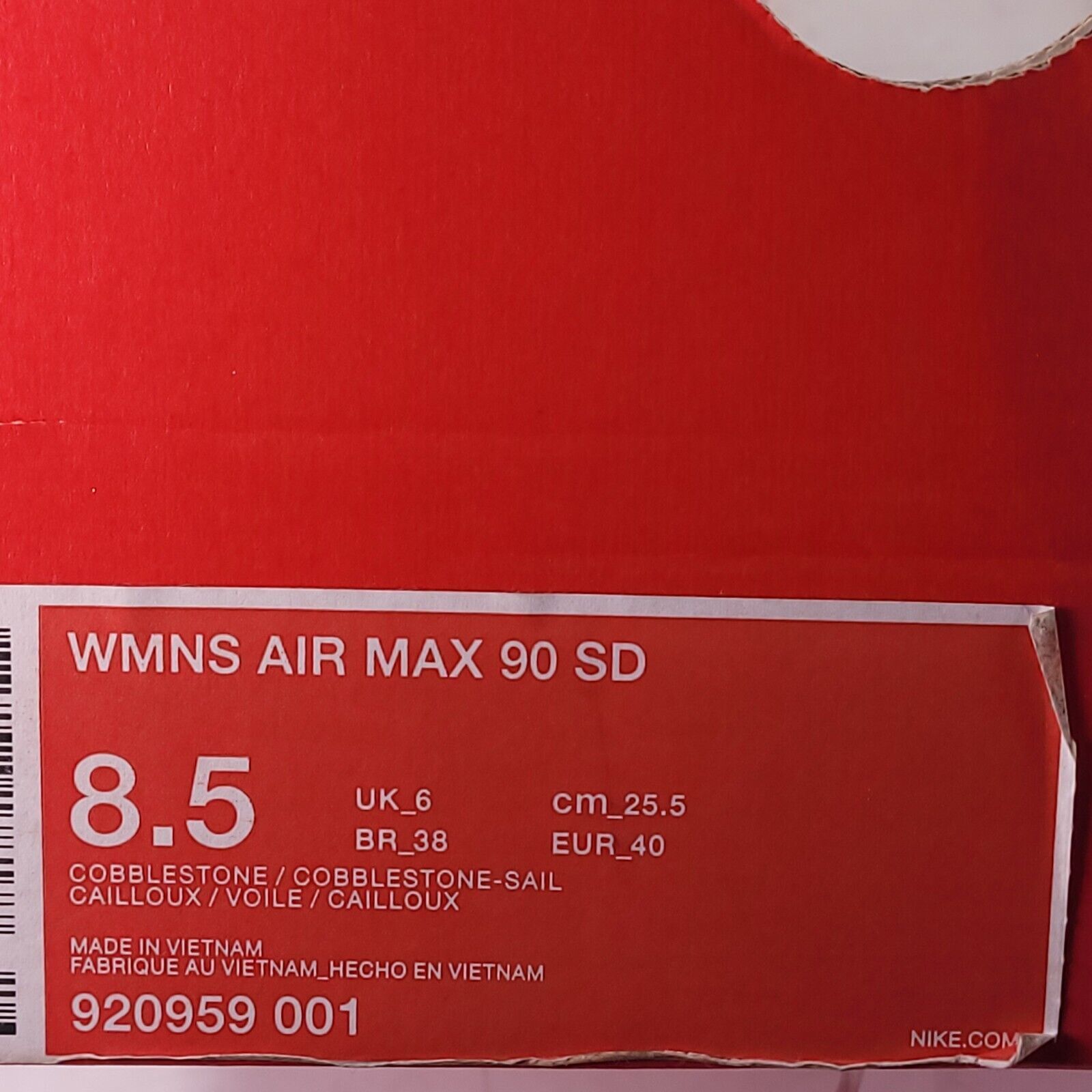 Nike Nike Air Max 90 SD Shoe Women Size 8.5 920959-001 Gray White Size US 8.5 / IT 38.5 - 9 Thumbnail
