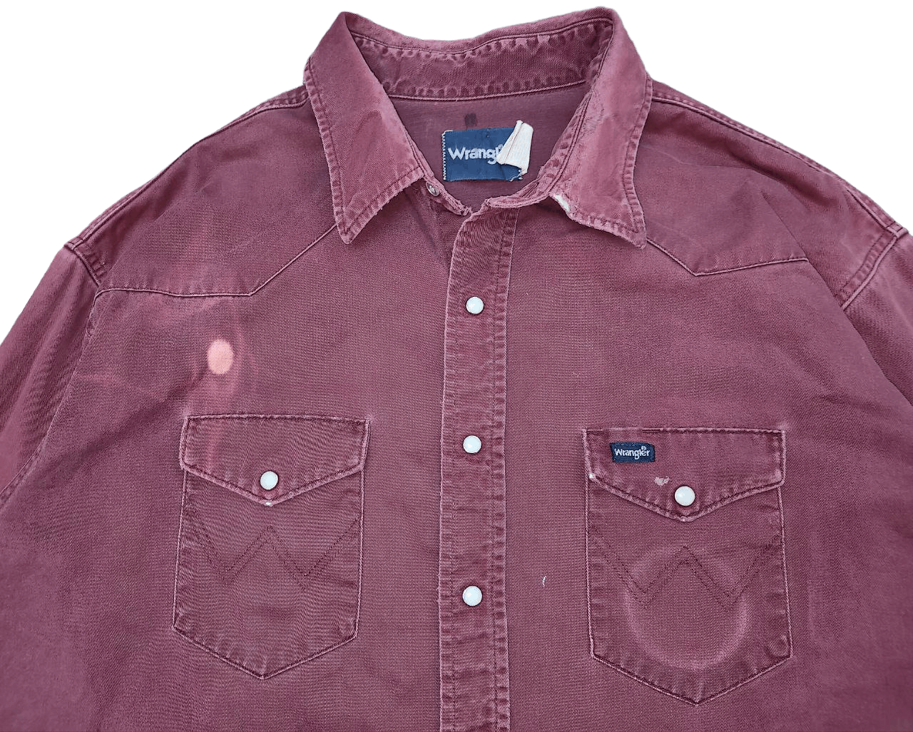 Vintage Vintage Wrangler Worn Shirt Size US XXL / EU 58 / 5 - 3 Thumbnail
