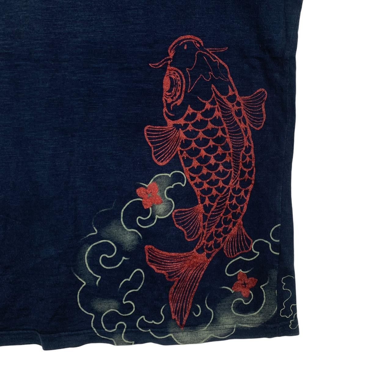 Other JAPAN TRADITIONAL SUKAJAN Strange Heaven Koi Tee Shirt Top Size US XXL / EU 58 / 5 - 5 Thumbnail