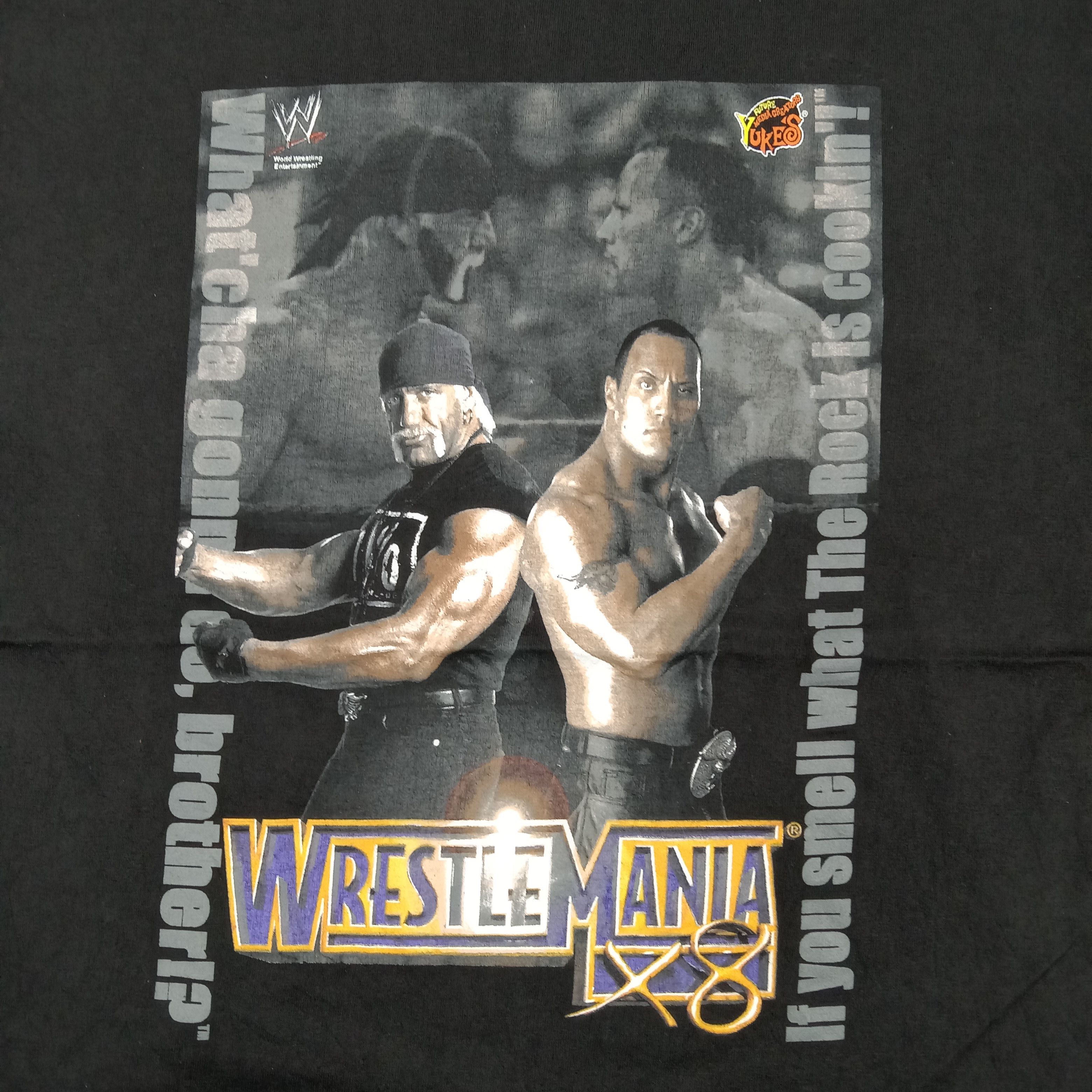 WWE Wrestle Mania The Rock Hulk Hogan Tshirt C294N30 Size US M / EU 48-50 / 2 - 2 Thumbnail