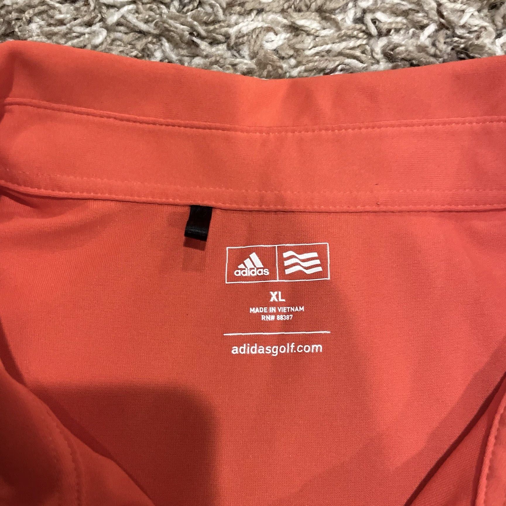 Adidas Adidas Golf Polo Shirt XL Salmon Peach Orange Grey Trim Performance Lightweight Shirt Men's Regular Short Sleeve Polo Featured Colorful Outdoor Golf Size US XL / EU 56 / 4 - 4 Thumbnail