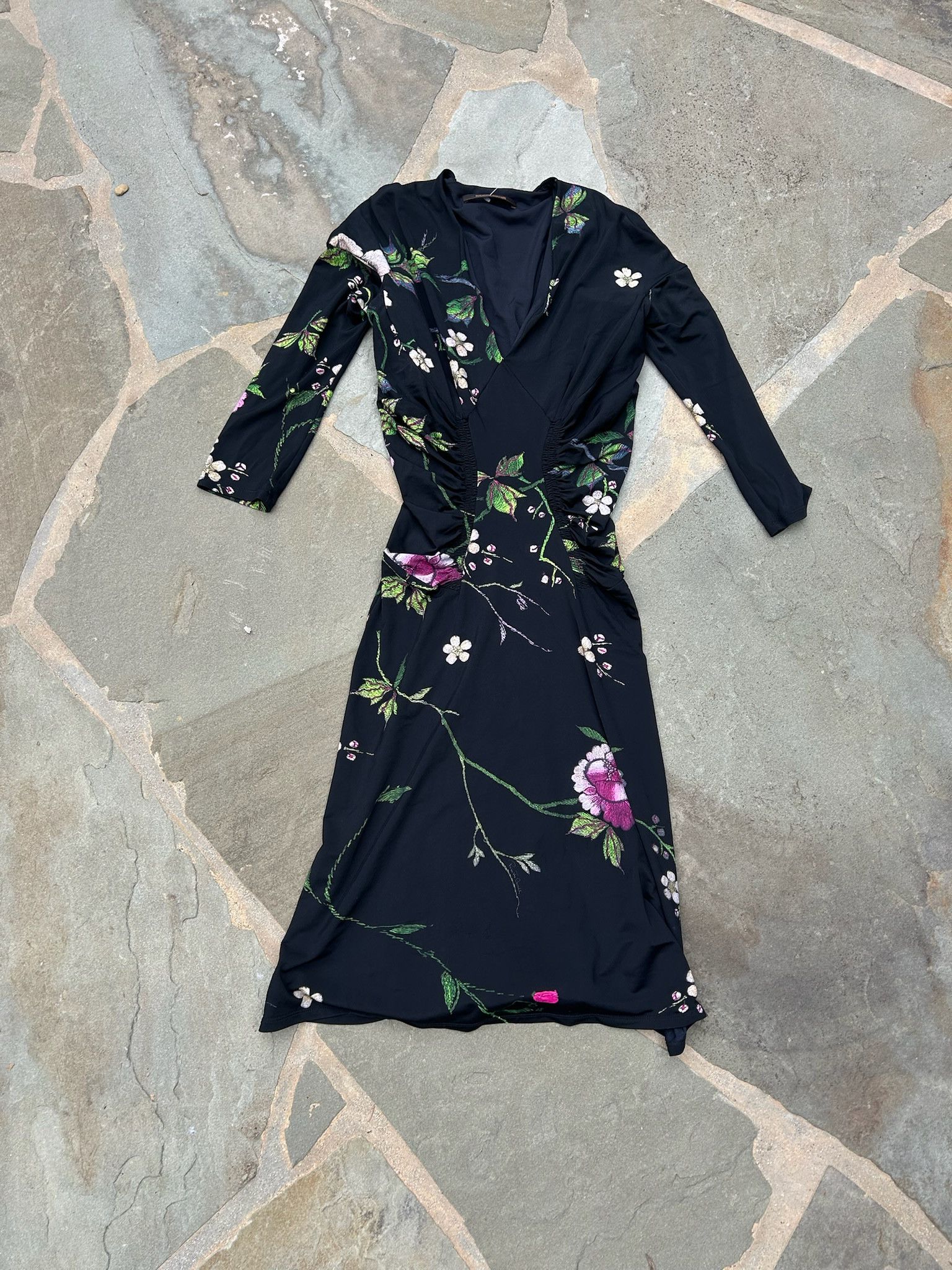 Roberto Cavalli Vintage Roberto Cavalli Floral Silk Dress Size XS / US 0-2 / IT 36-38 - 1 Thumbnail
