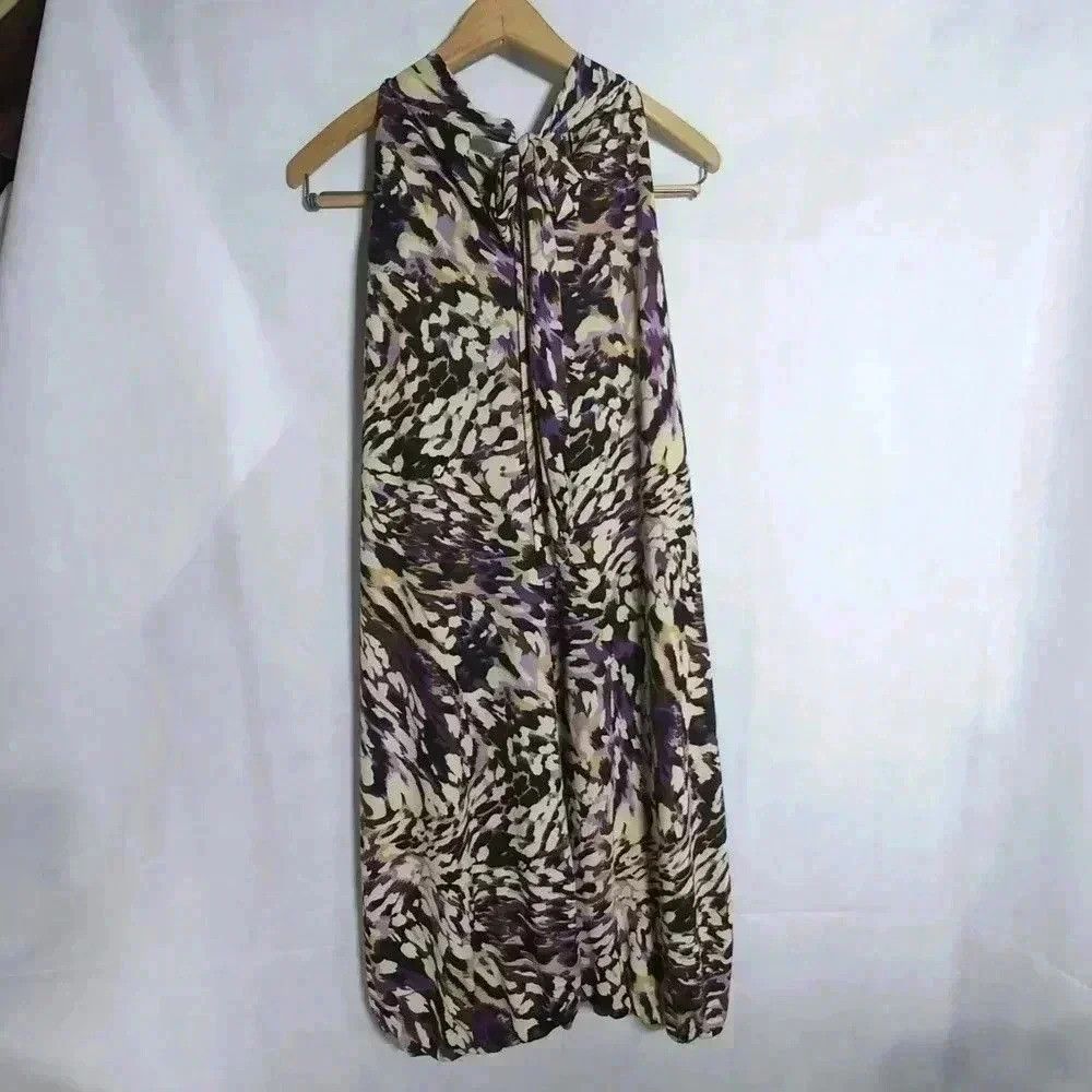 Designer High collar sleeveless Dress Purple & Black Forever 3X Size 3XL / US 20-22 - 3 Thumbnail