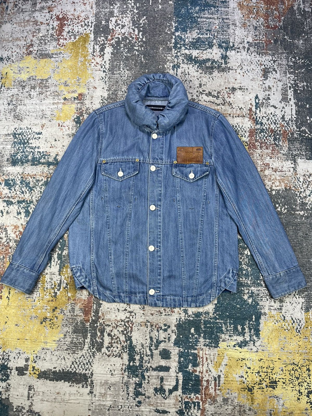 mercibeaucoup Issey Miyake Mercibeaucoup, Pillow Neck Denim Shirt Jacket Size US S / EU 44-46 / 1 - 1 Thumbnail