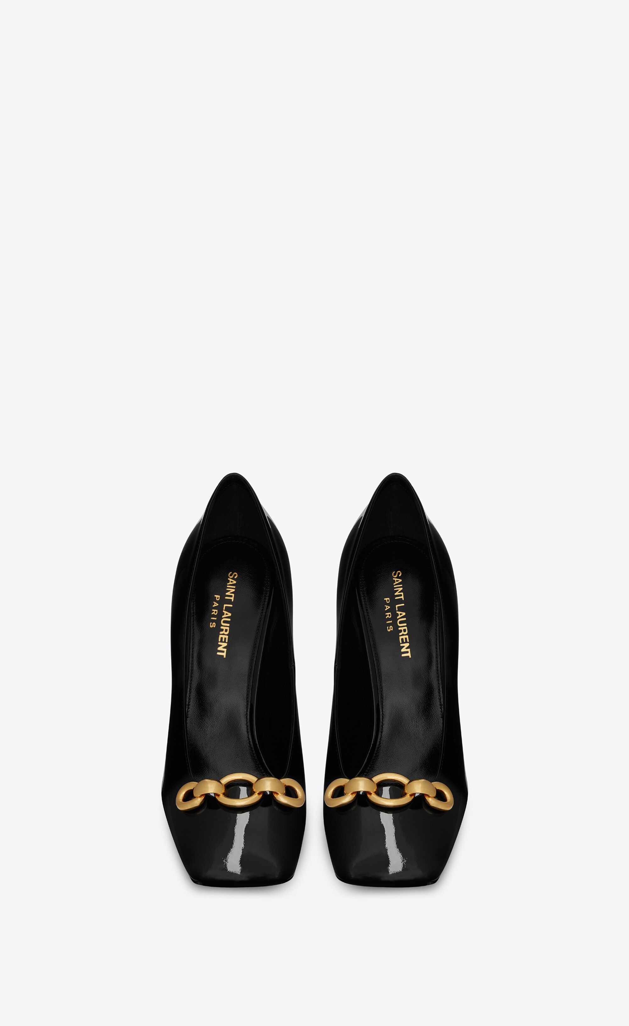 Saint Laurent Paris o1s1wg111224 Silvana Pumps in Patent Leather in Black Size US 7 / IT 37 - 2 Thumbnail