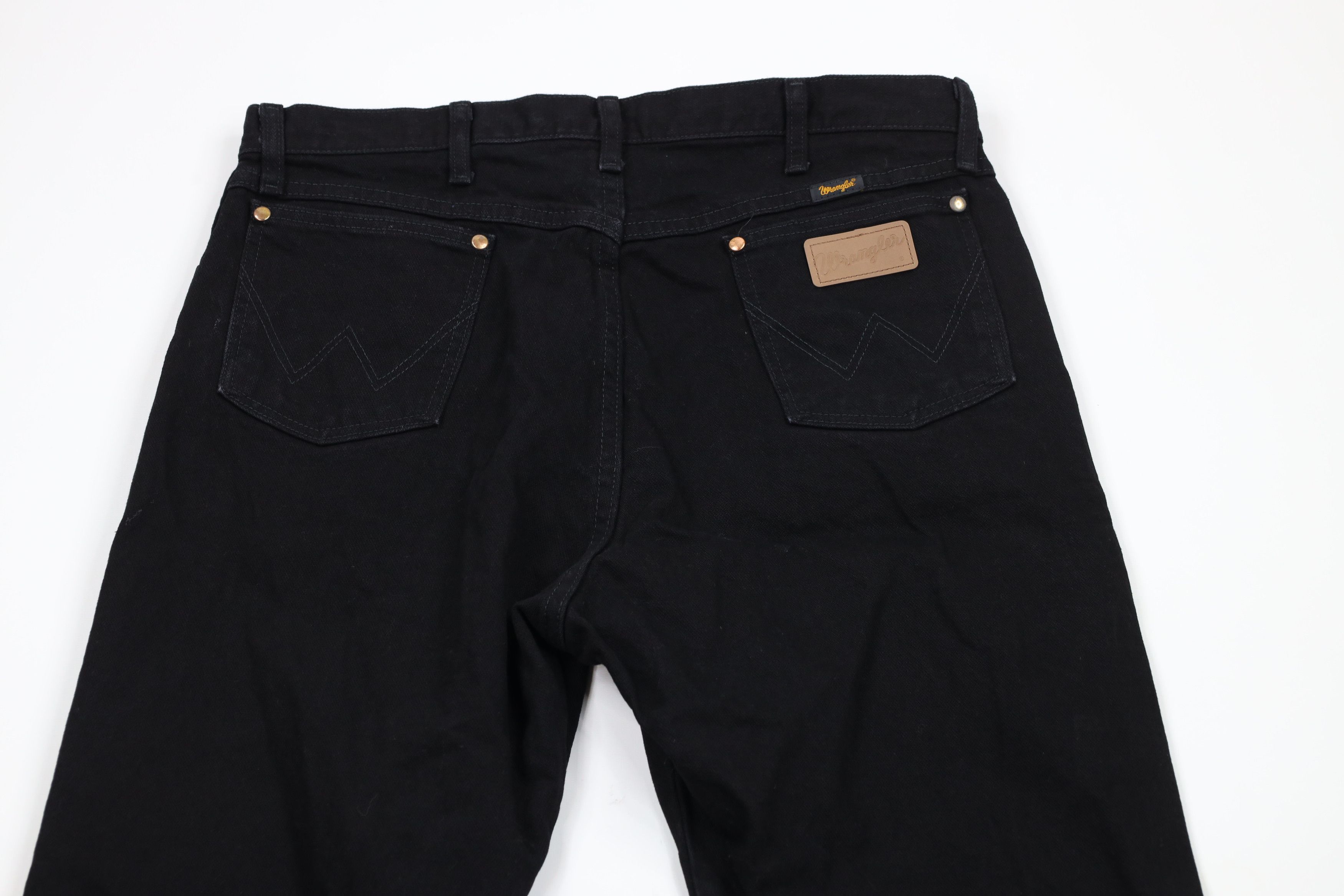 Vintage × Wrangler Vintage Wrangler Straight Leg Denim Jeans Black Cotton Size US 36 / EU 52 - 10 Thumbnail