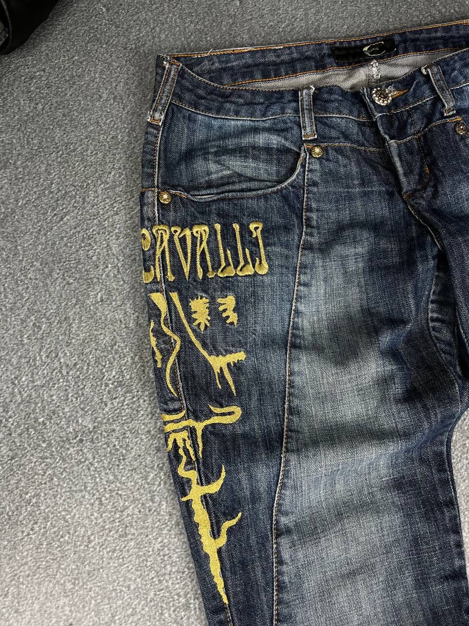 Just Cavalli Cavalli Vintage 90's Embroidered Denim Jeans Size 25" / US 0 / IT 36 - 5 Thumbnail