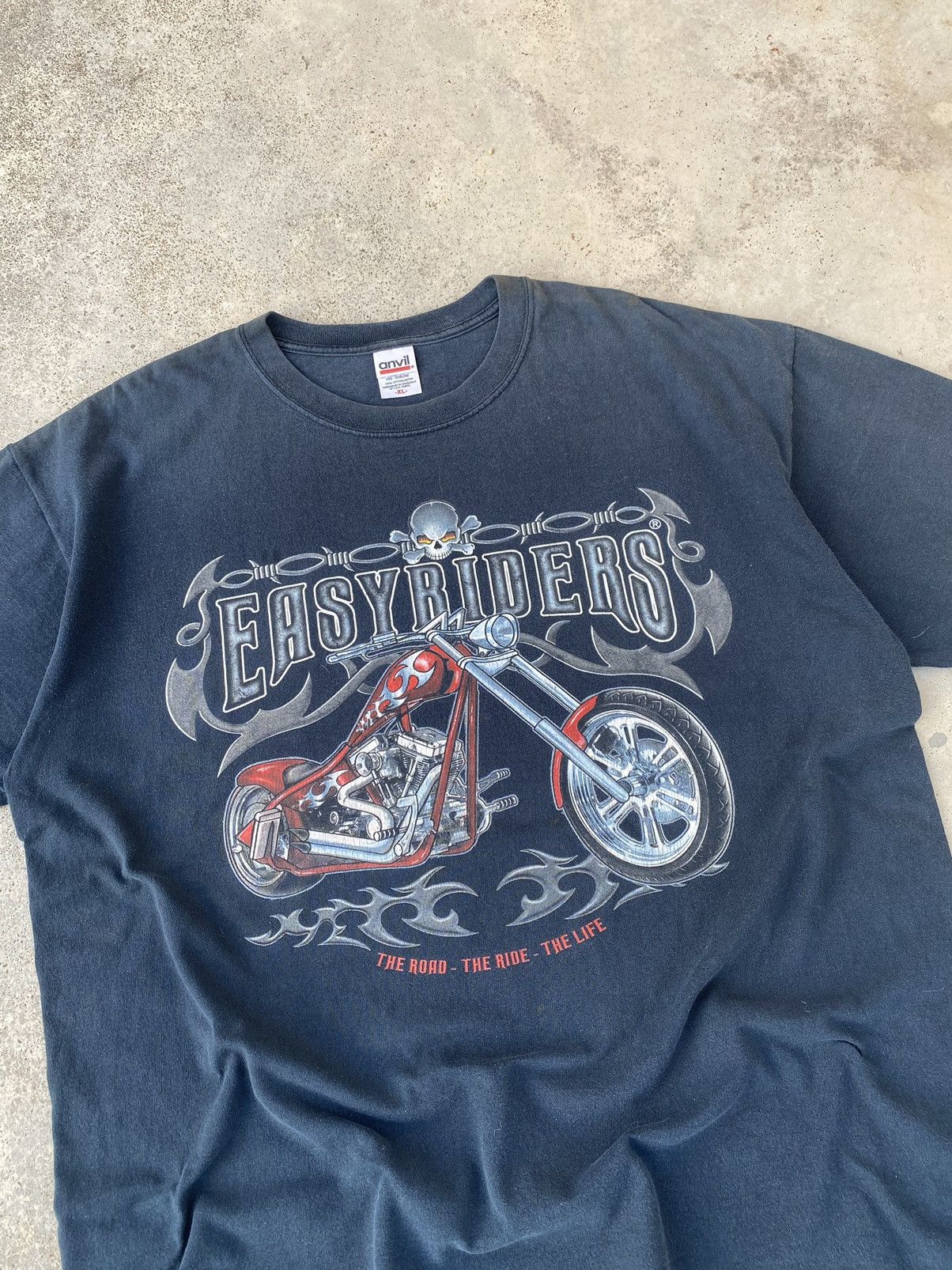 Harley Davidson 2000s Sun Faded Easyrider Chopper Tshirt Size US XL / EU 56 / 4 - 2 Thumbnail