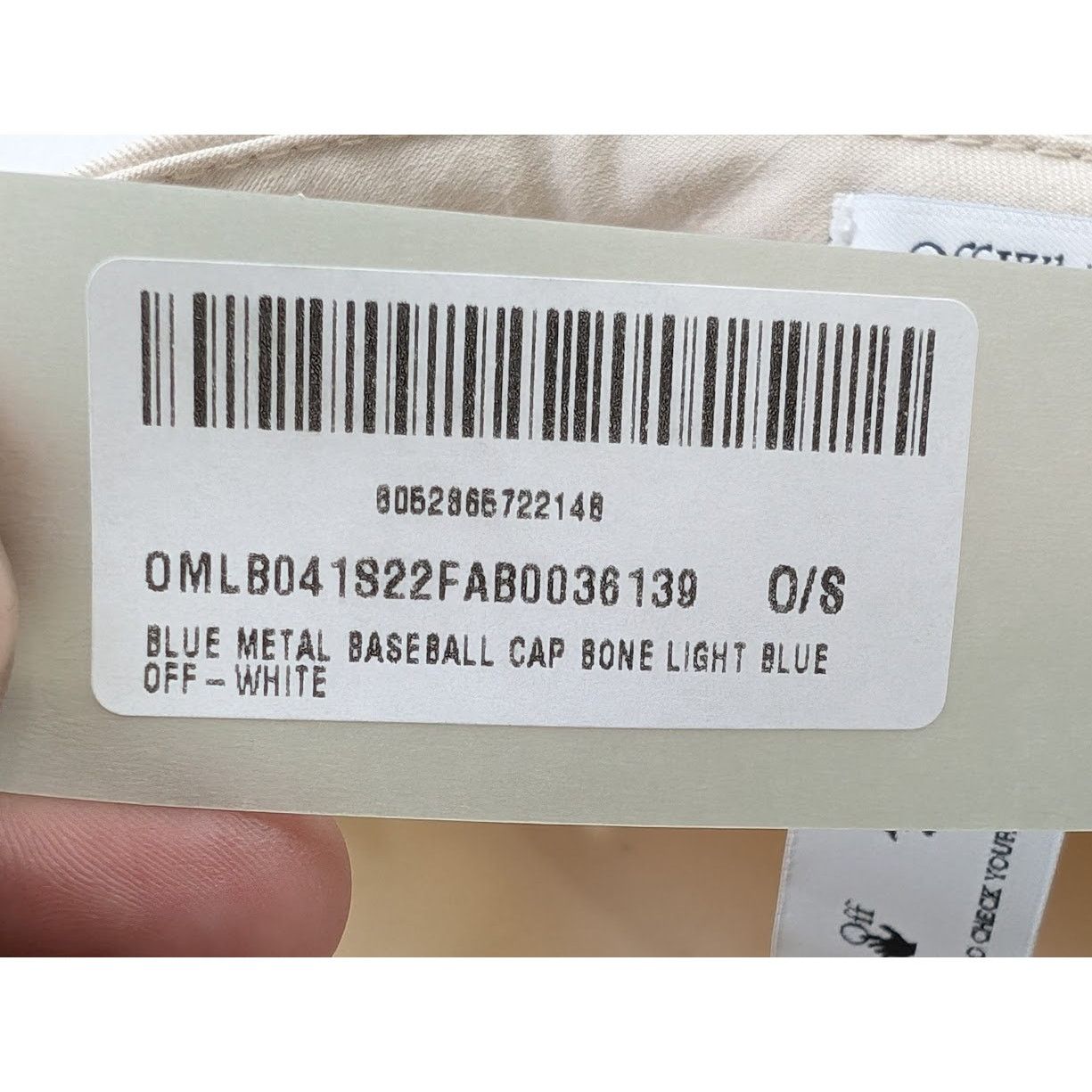 Off-White o1rshd1 Size: OS / Metal Bone Baseball Cap / Hat Light Blue Size ONE SIZE - 19 Thumbnail