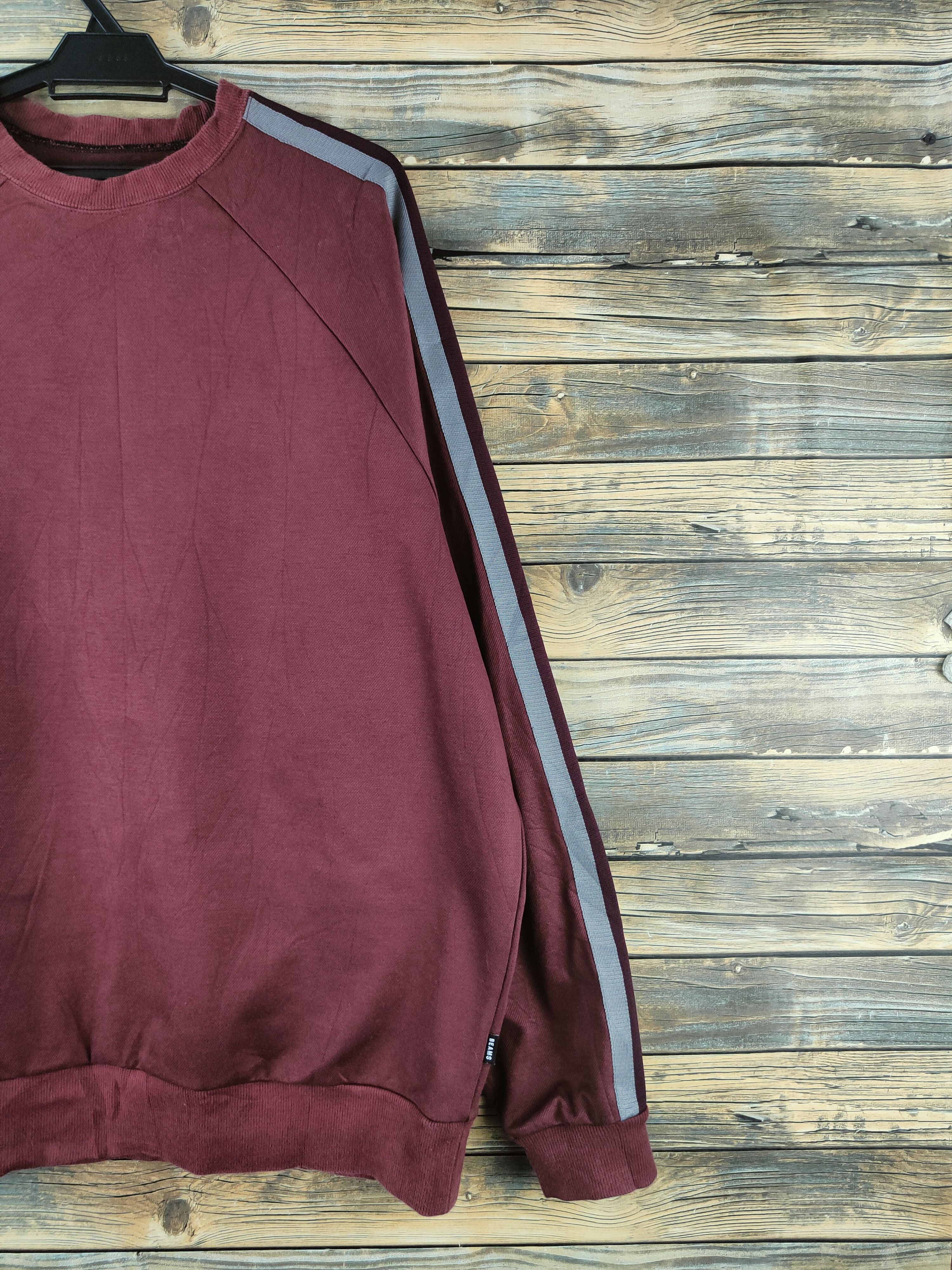 Japanese Brand Vintage & Retro Beams Maroon Sweatshirts Size US L / EU 52-54 / 3 - 5 Thumbnail