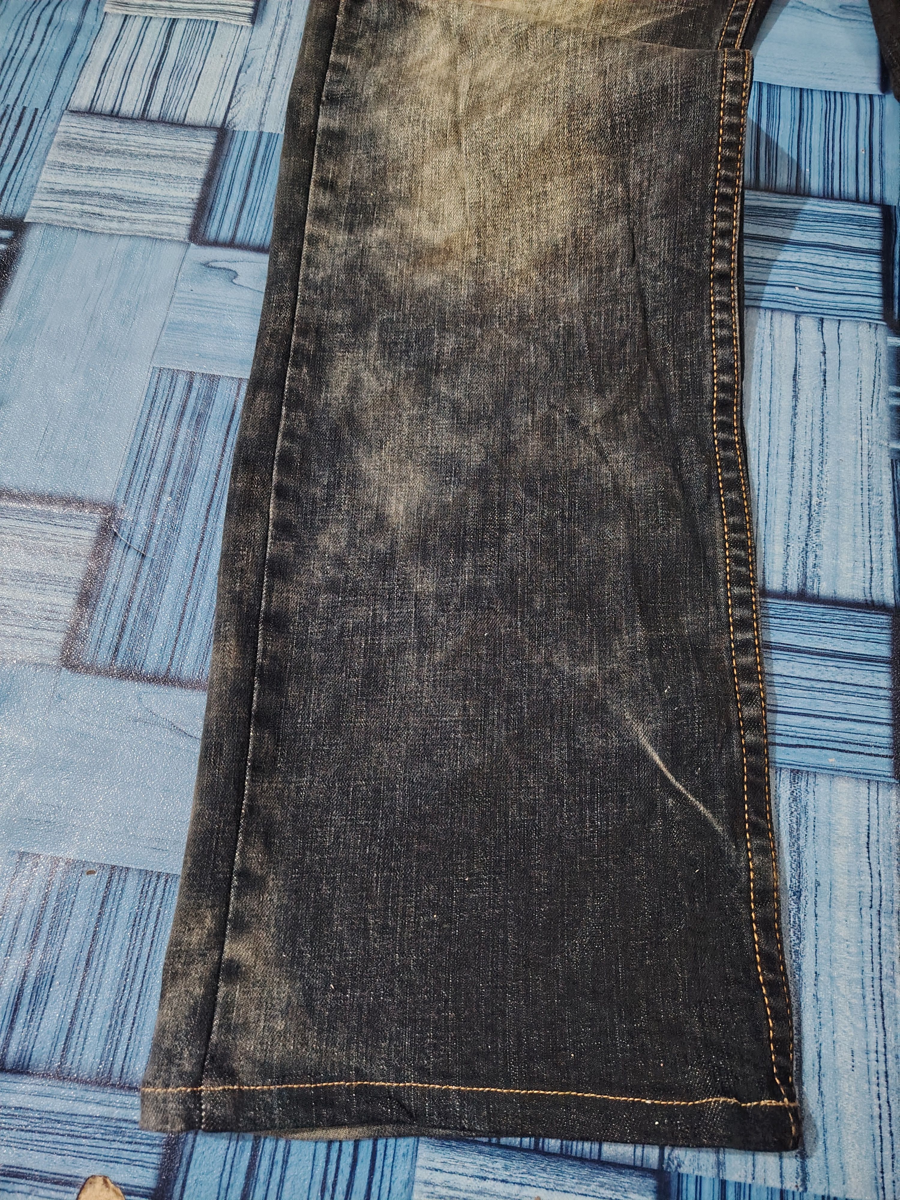 Rock Revival Japanese Cloud72 Denim Distressed Flared Jeans Cross Pocket Size US 40 / EU 56 - 6 Thumbnail