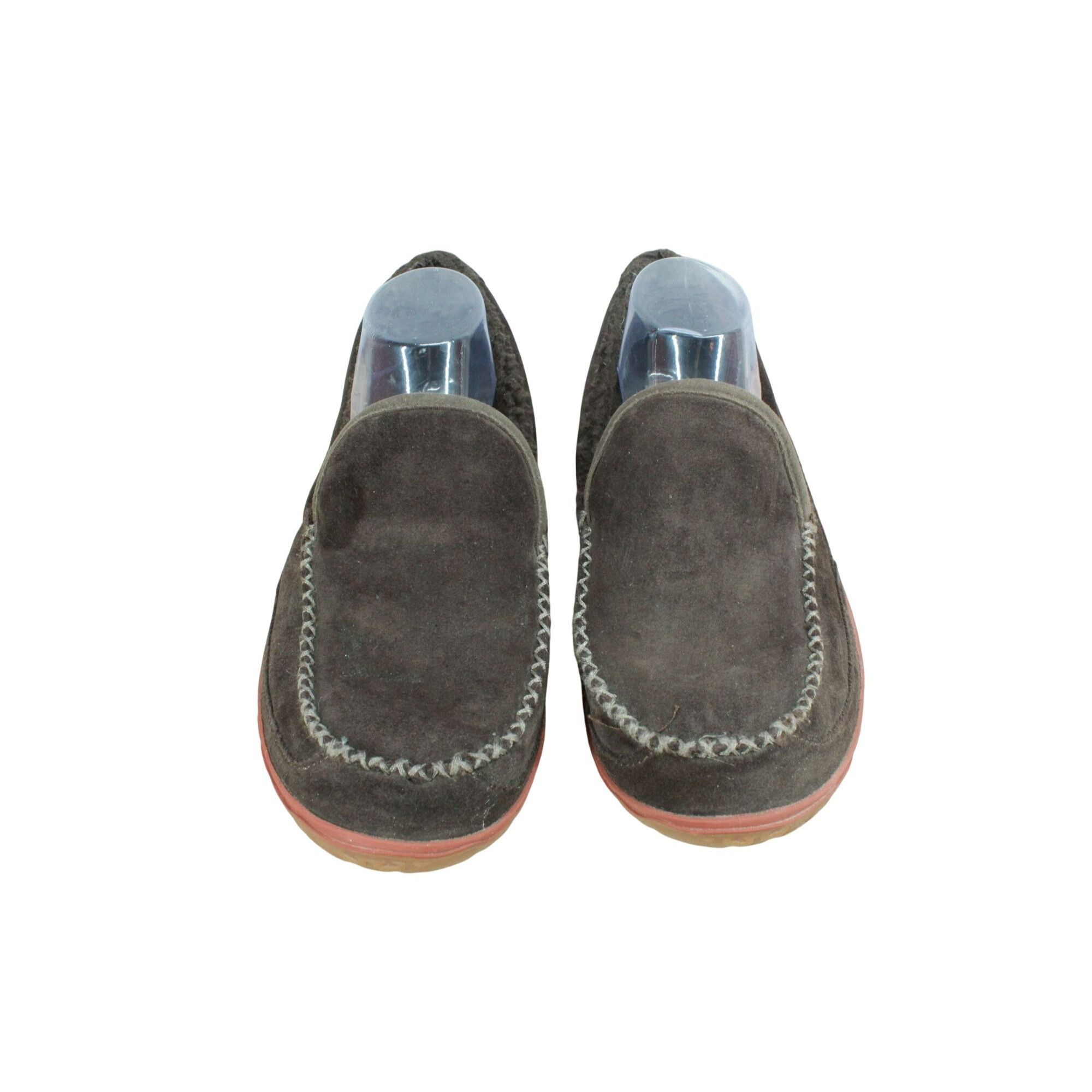 L.L. Bean LL Bean Men's Suede Fleece Lined Mountain Moccasin Slippers Size US 10 / EU 43 - 4 Thumbnail