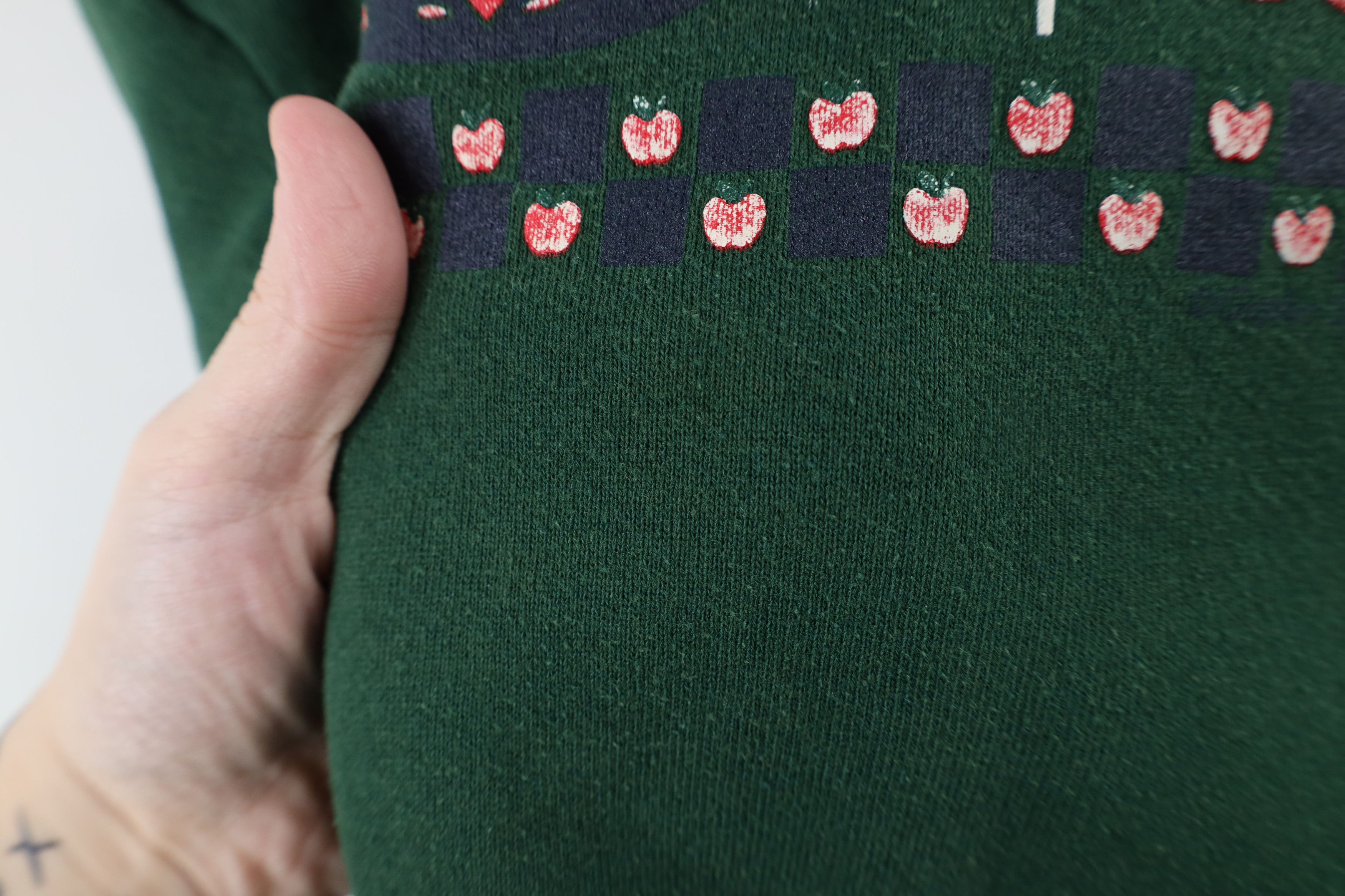 Vintage Vintage 90s Country Farmhouse Apple Collared Sweatshirt USA Size XL / US 12-14 / IT 48-50 - 9 Thumbnail