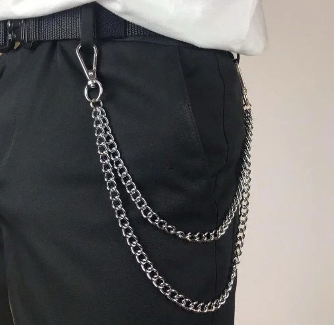Japanese Brand 35cm + 45cm Double Chain Simple Wallet Safety Chain Size ONE SIZE - 7 Thumbnail