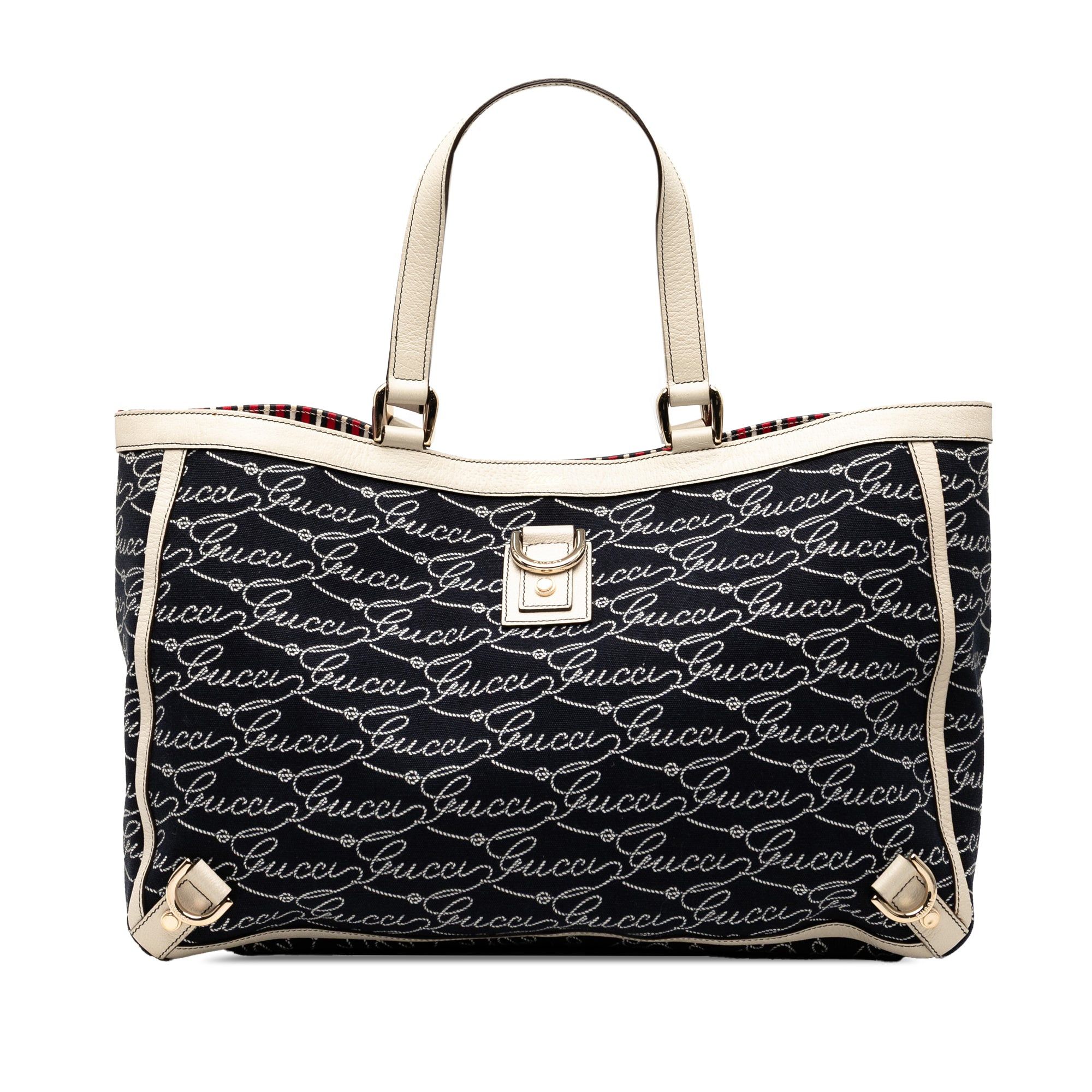 Gucci 85th Anniversary Canvas Logo Abbey D Ring Tote Size ONE SIZE - 1 Thumbnail