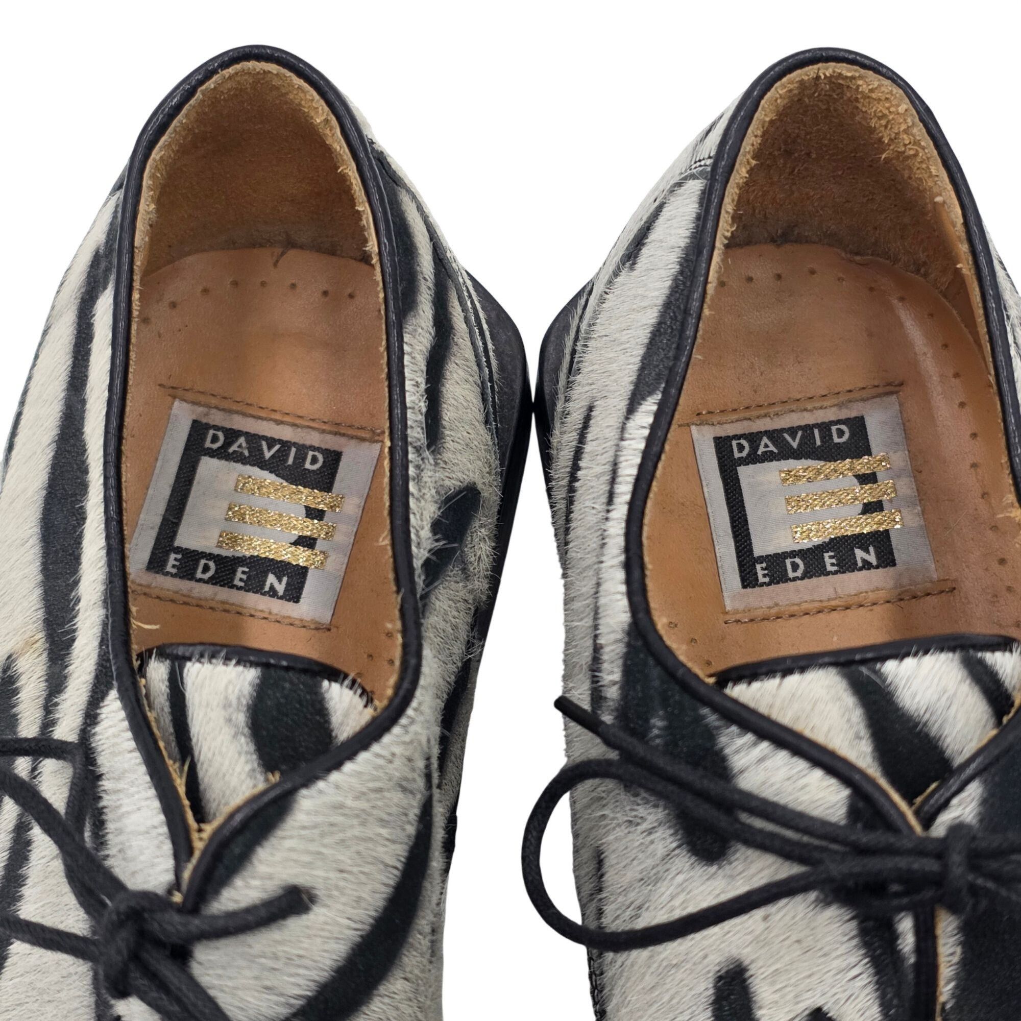 David Eden Vintage David Eden Men 9 Alligator Pony Hair Zebra Spectator Size US 9 / EU 42 - 4 Thumbnail